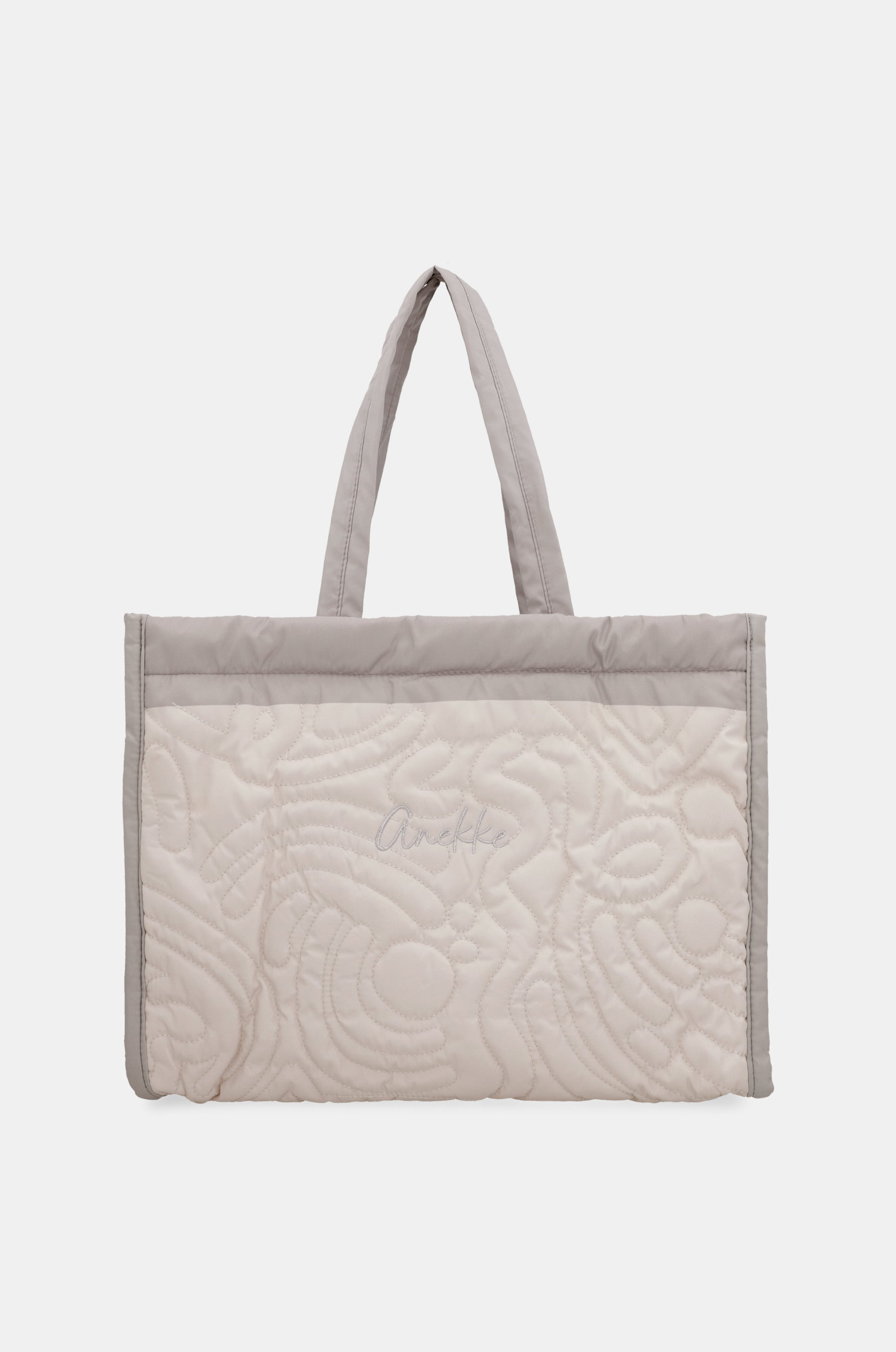 White padded beach bag