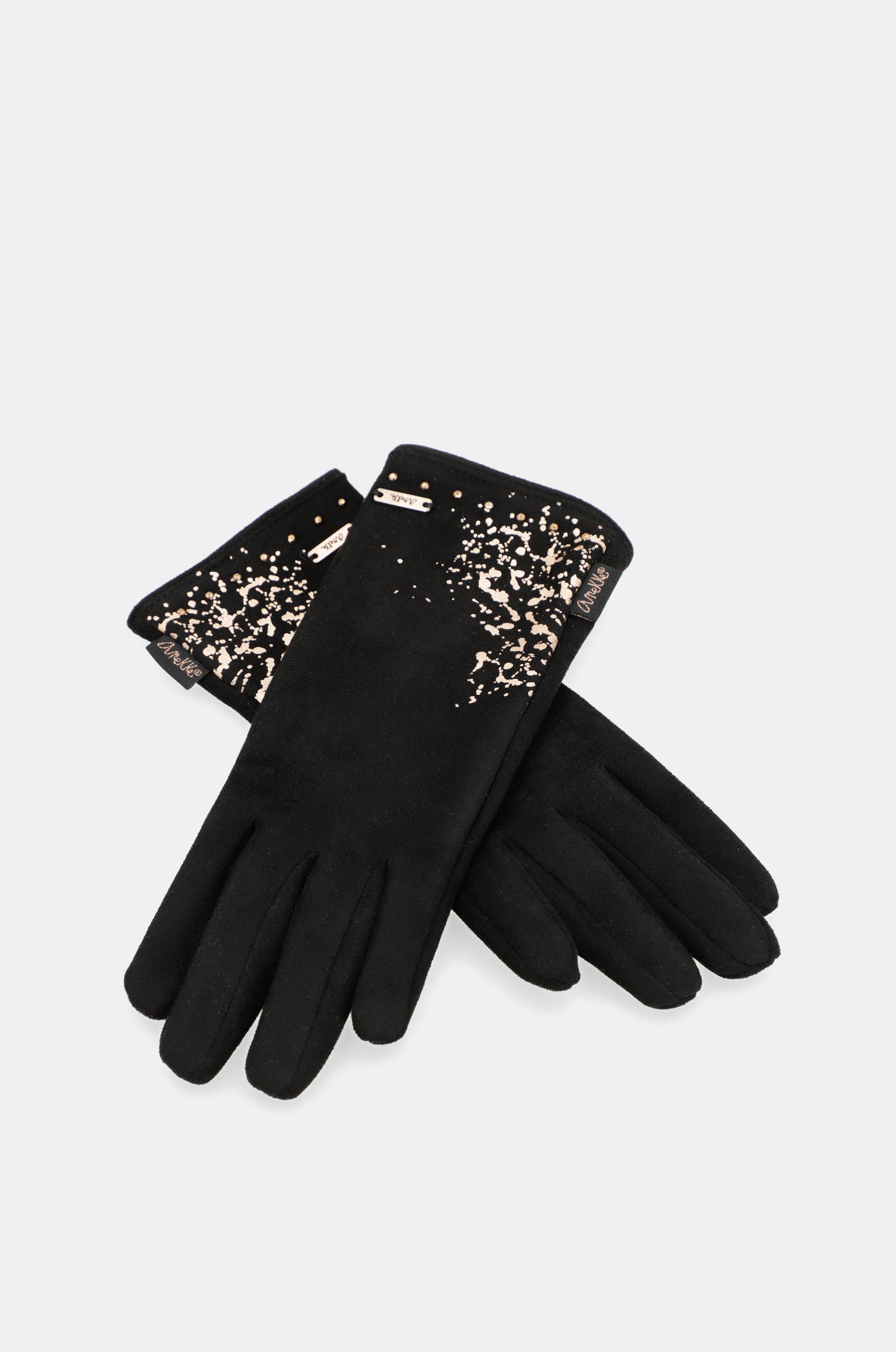 Black fleece-lined gloves