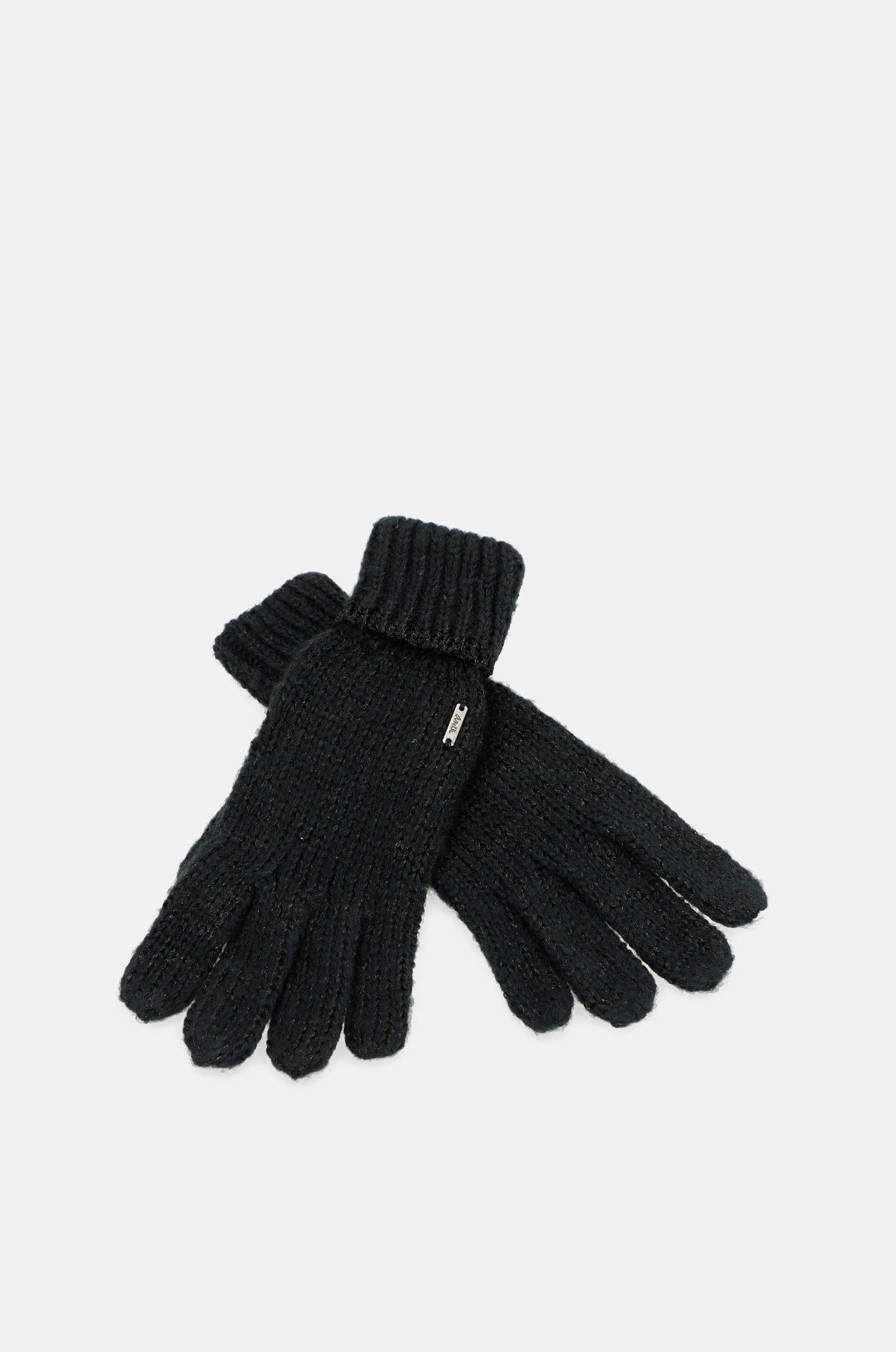 Black logomania gloves