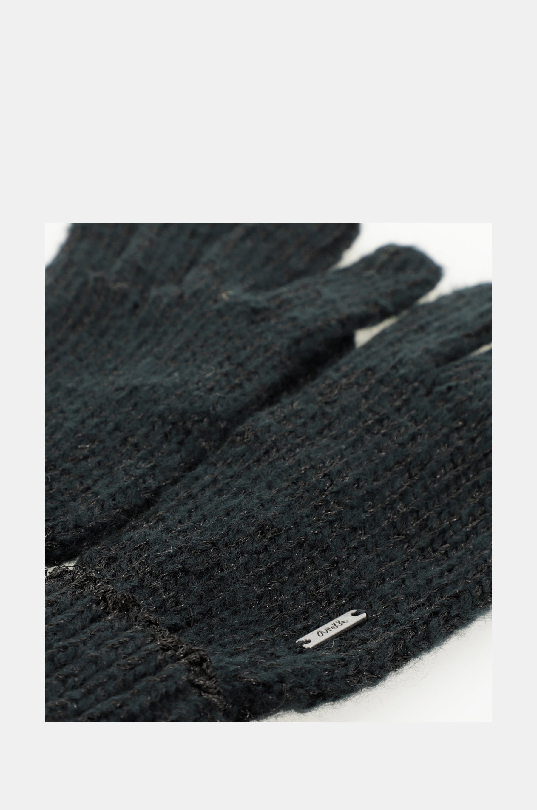 Black logomania gloves