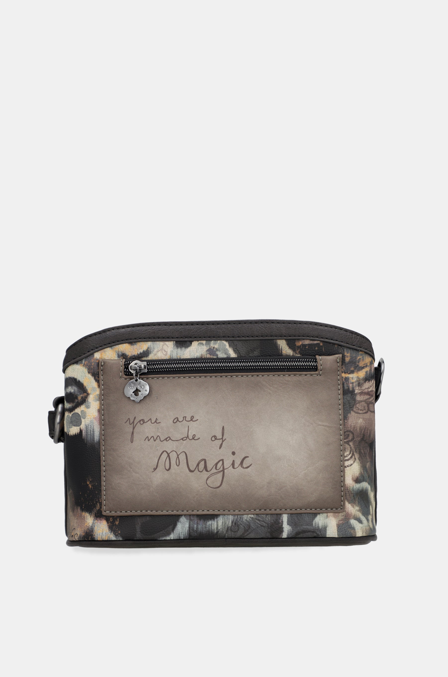 Real 3-compartment medium crossbody bag