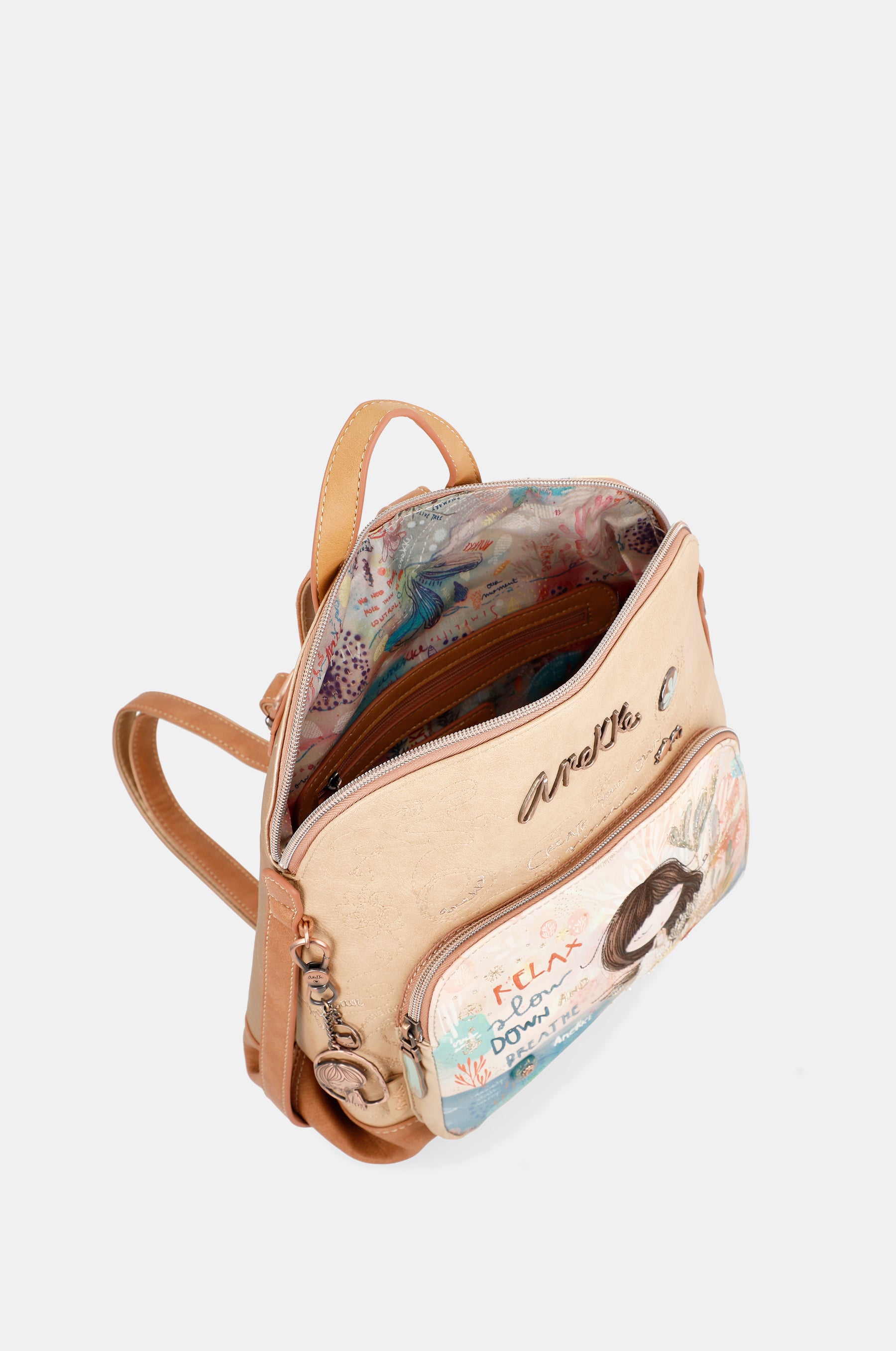Mediterranean backpack with front pocket