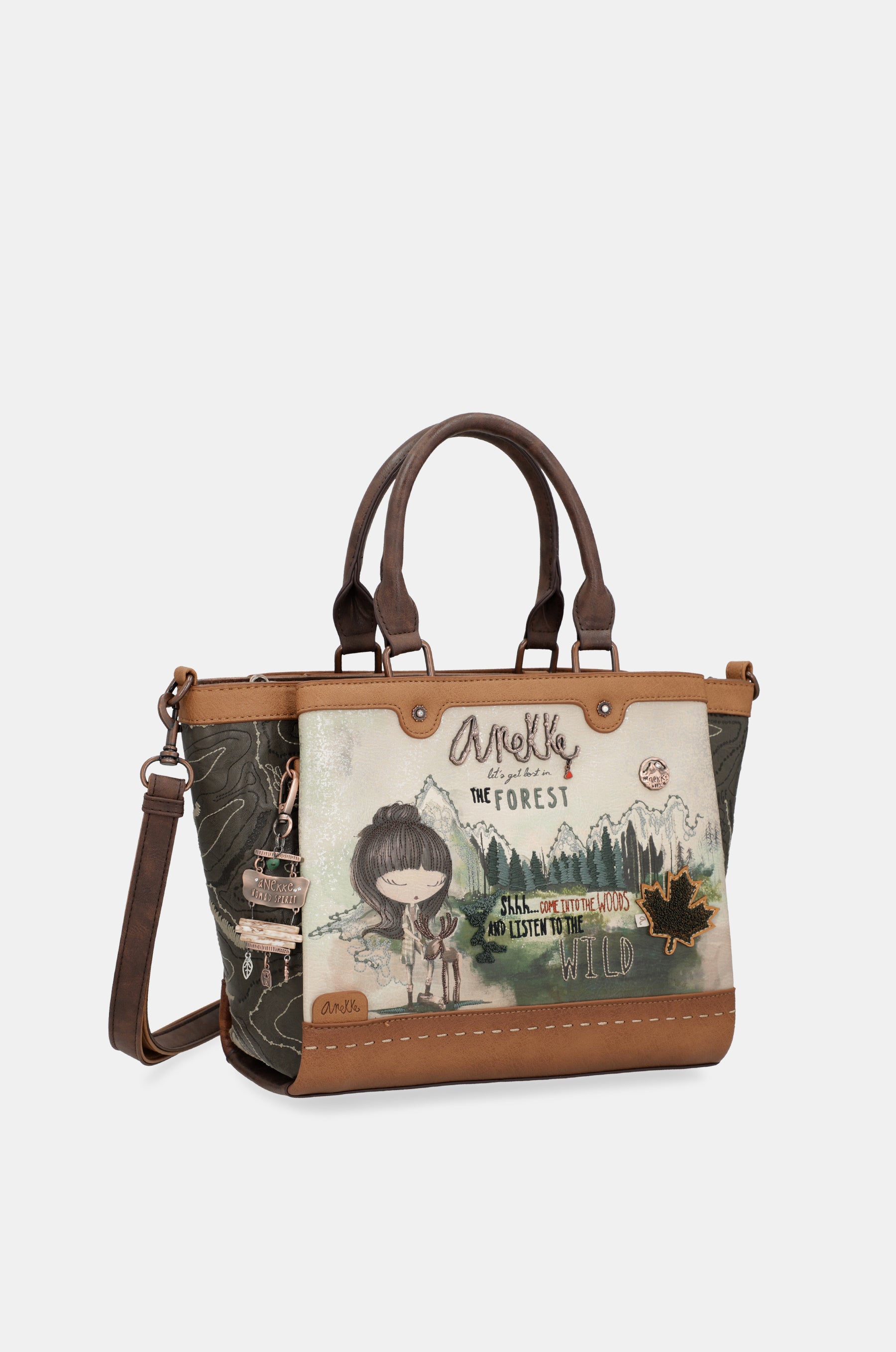 The Forest two handles bag with triple compartment