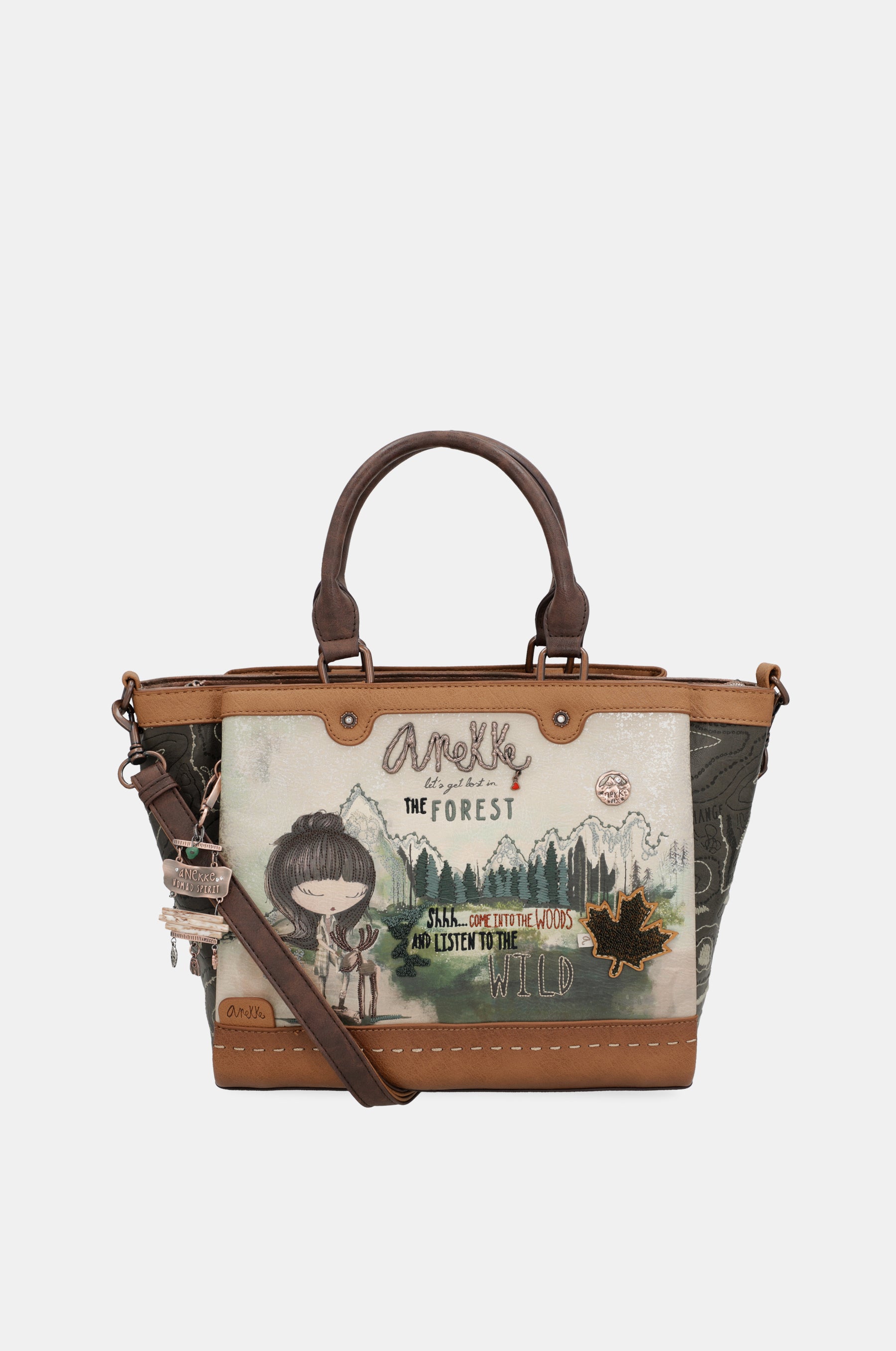The Forest two handles bag with triple compartment