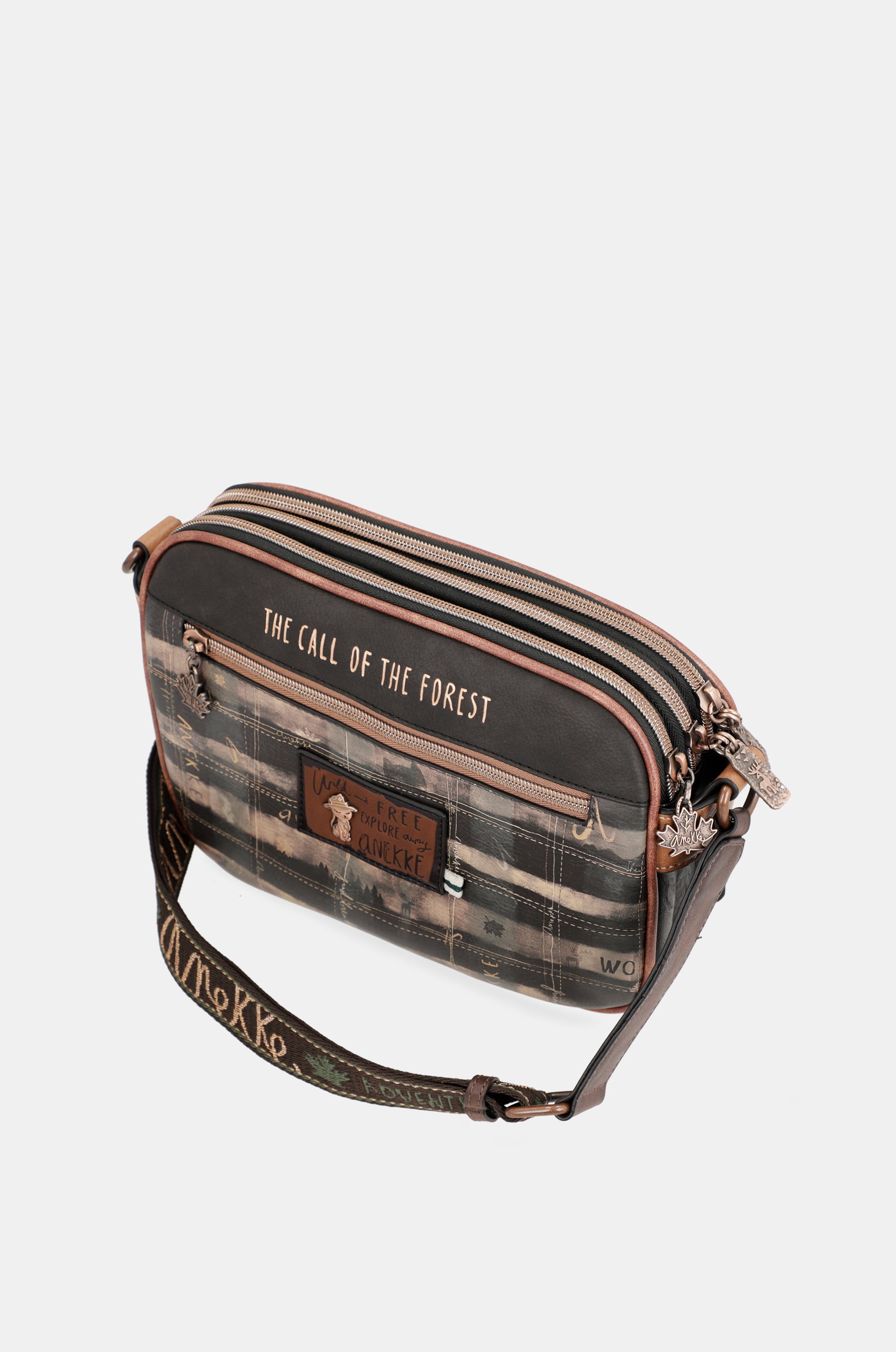 The Forest triple compartment messenger bag