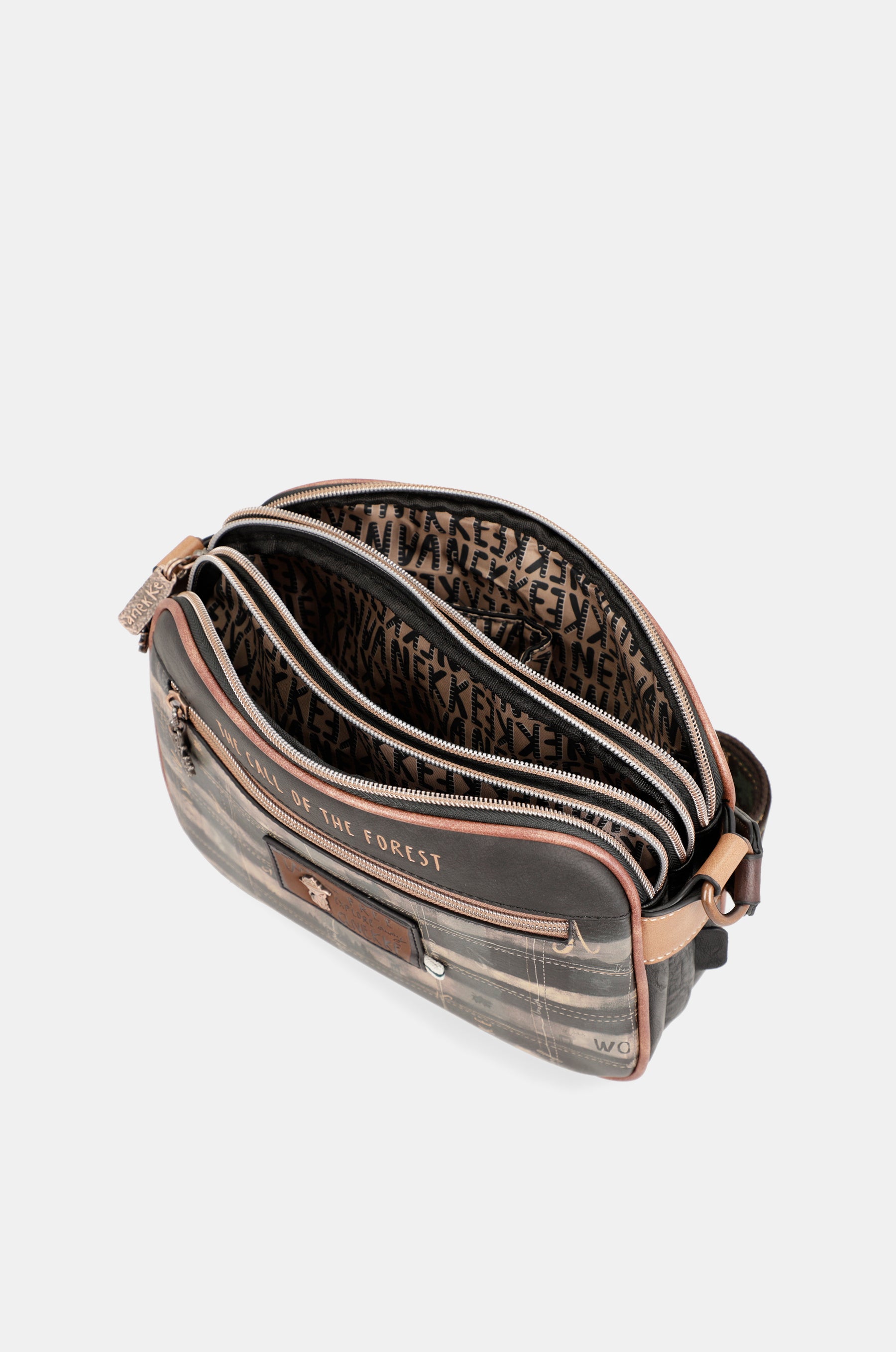 The Forest triple compartment messenger bag