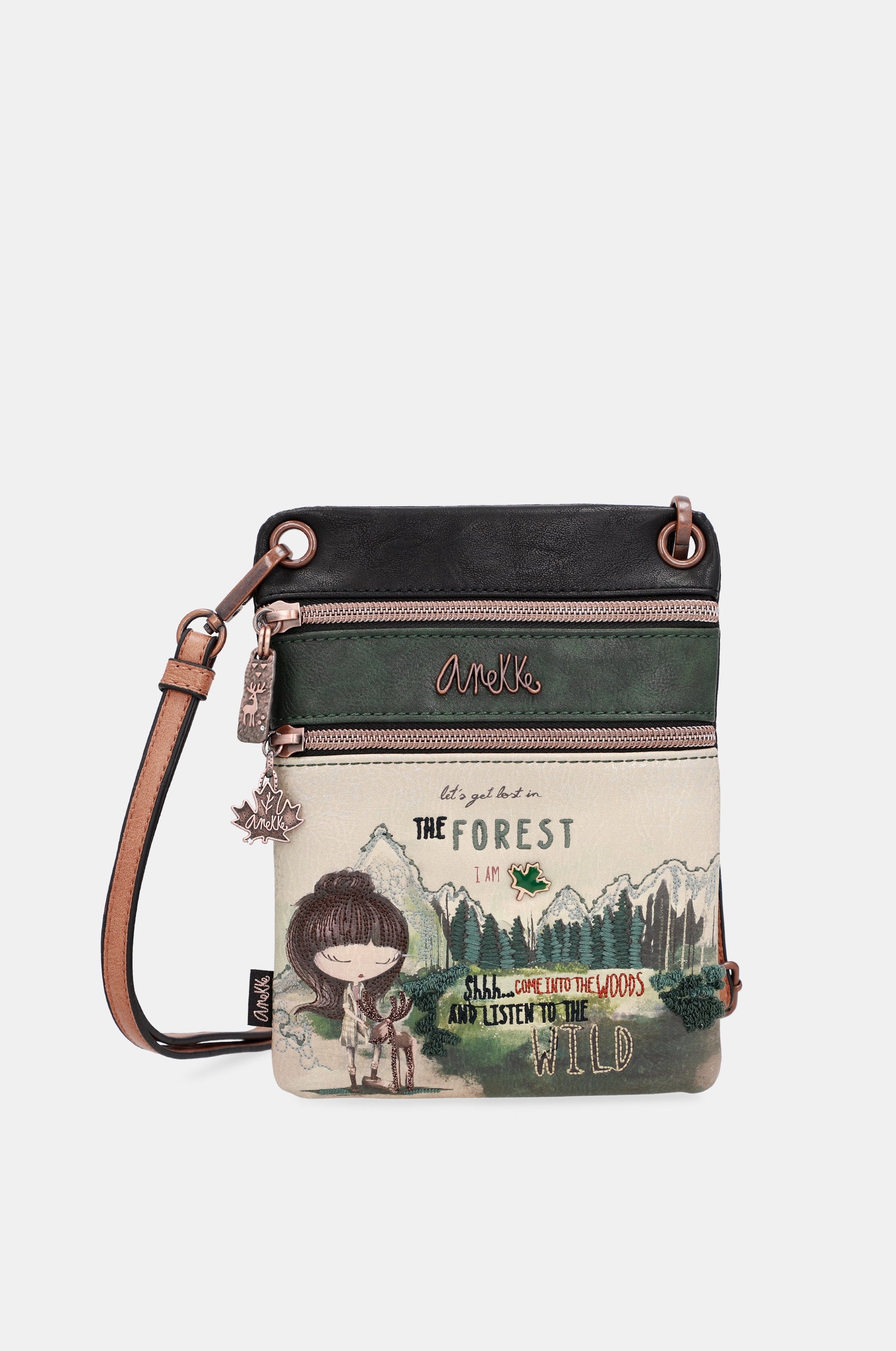 The Forest double compartment mini crossbody bag