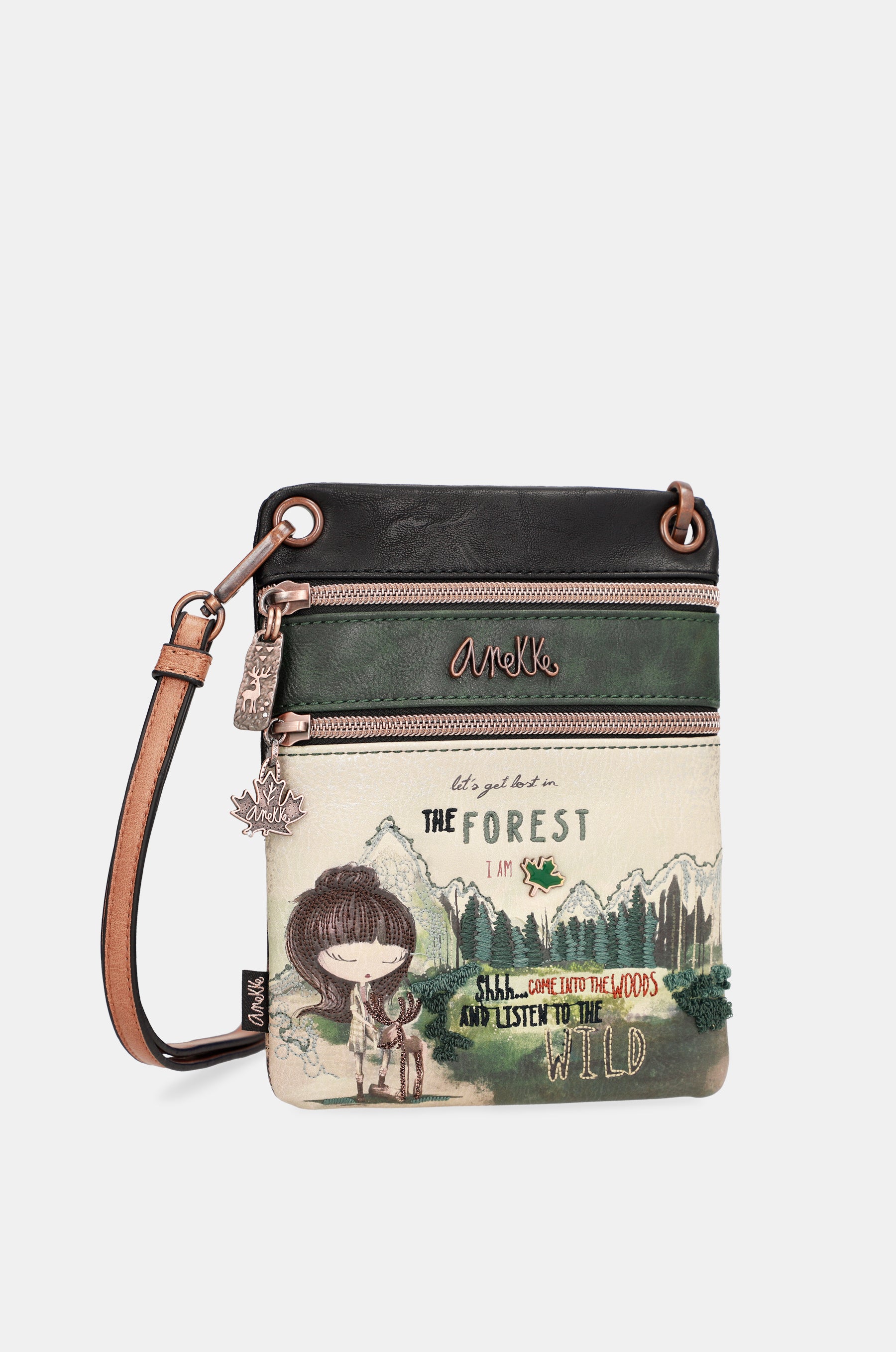 The Forest double compartment mini crossbody bag