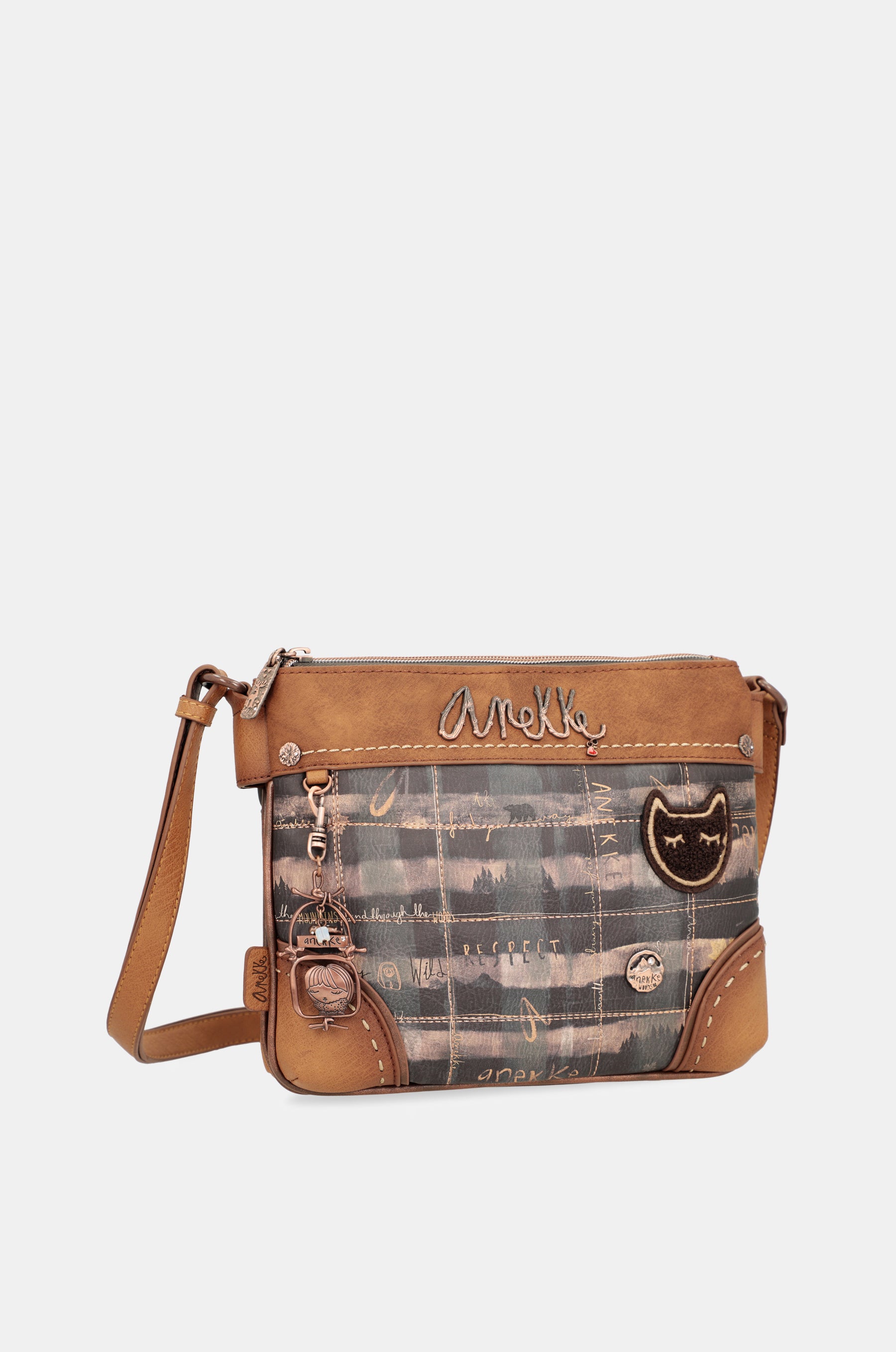Wild double compartment shoulder bag