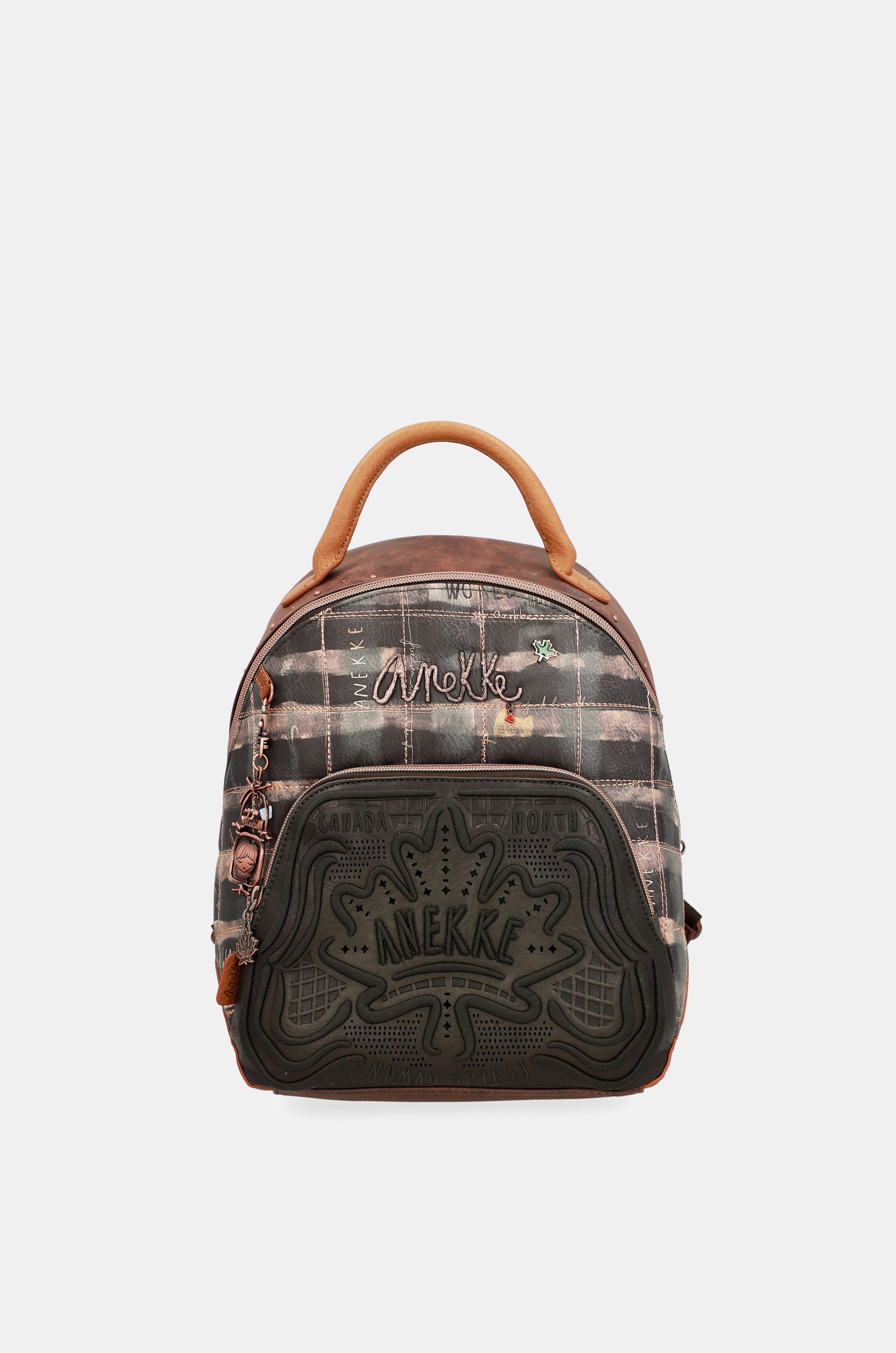 Wild green checkered backpack