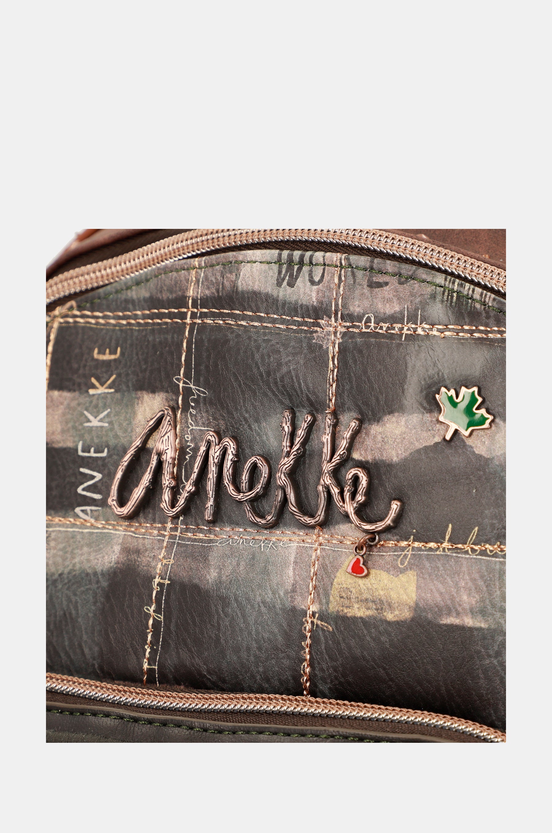 Wild green checkered backpack