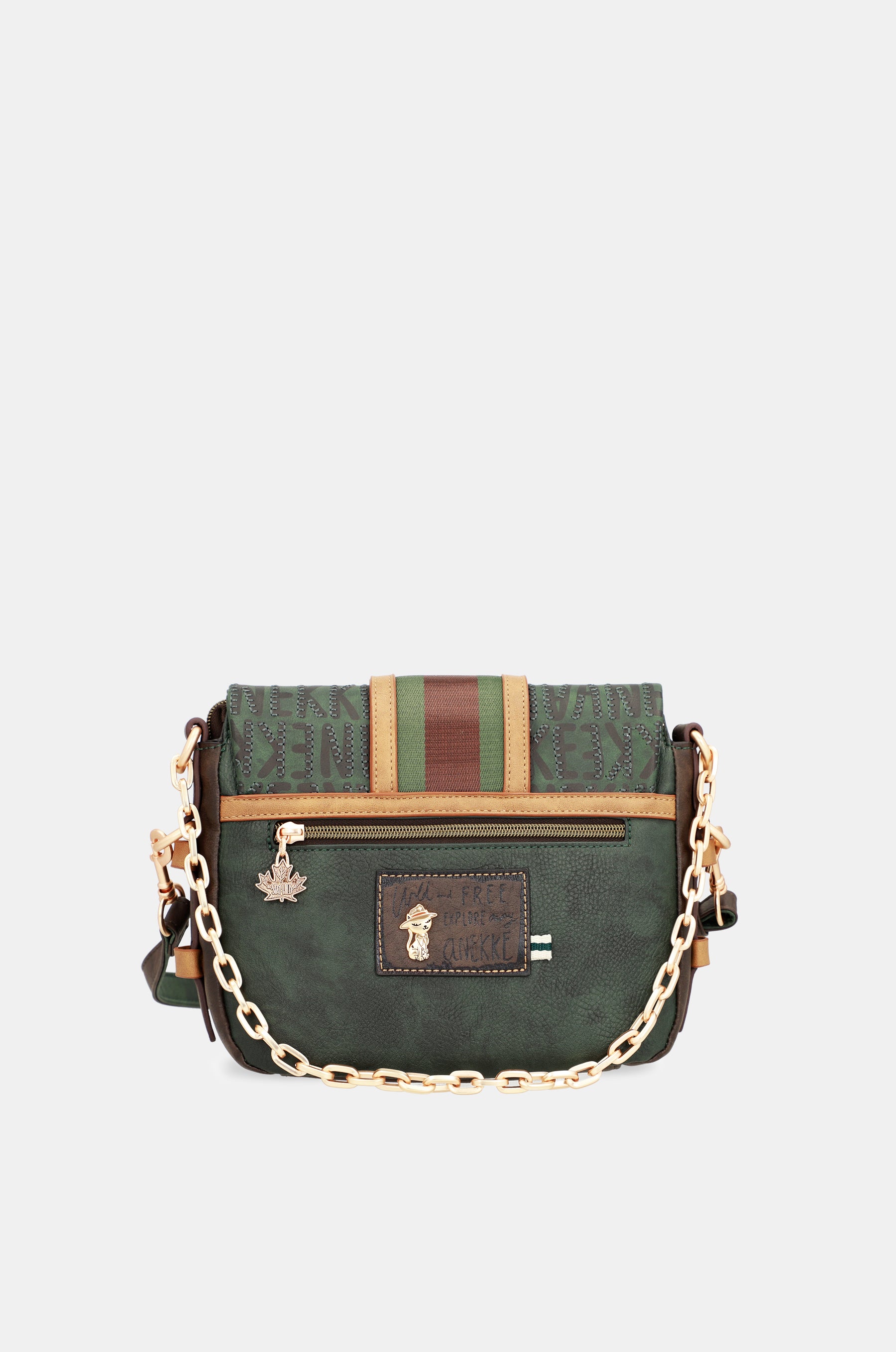 Urban green flap shoulder bag