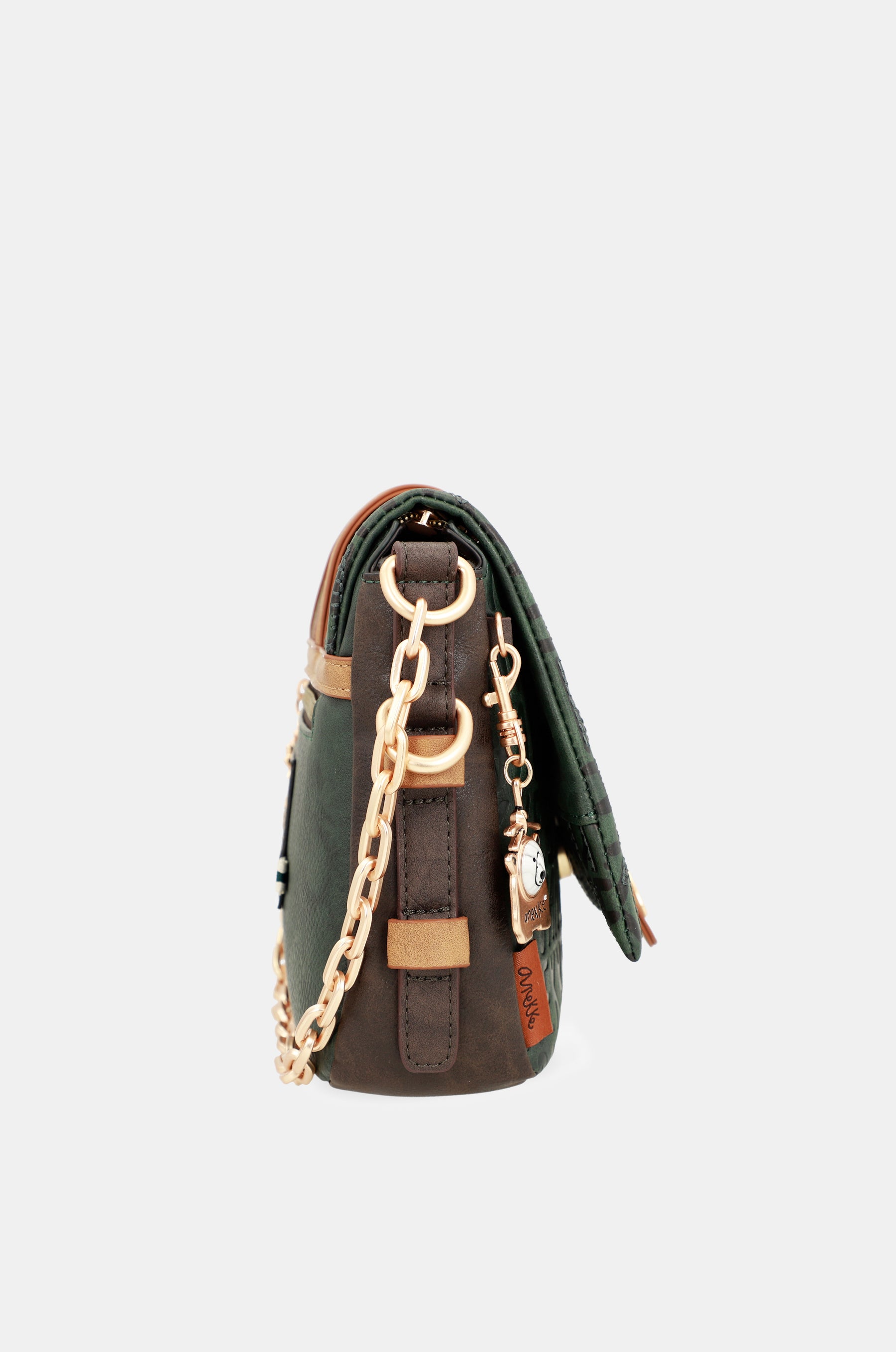 Urban green flap shoulder bag
