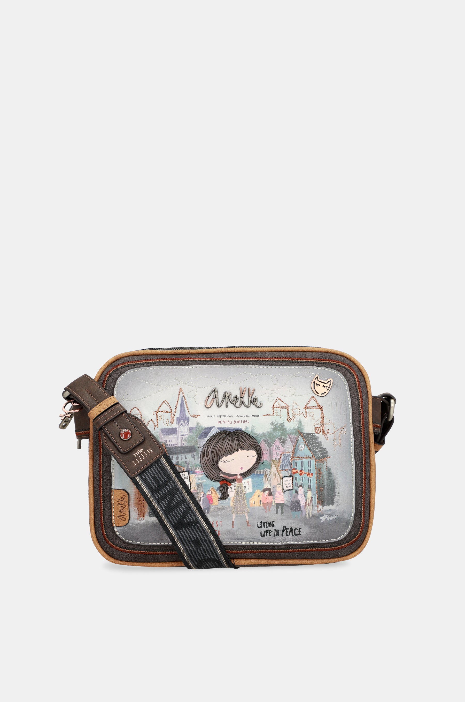 Triple compartment shoulder bag Voice
