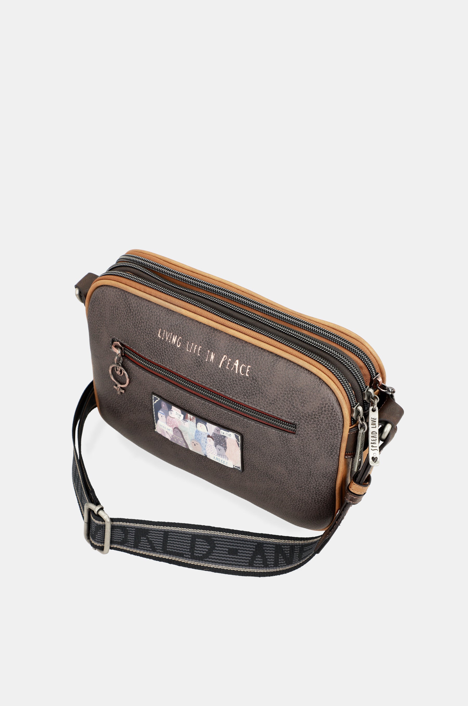 Triple compartment shoulder bag Voice