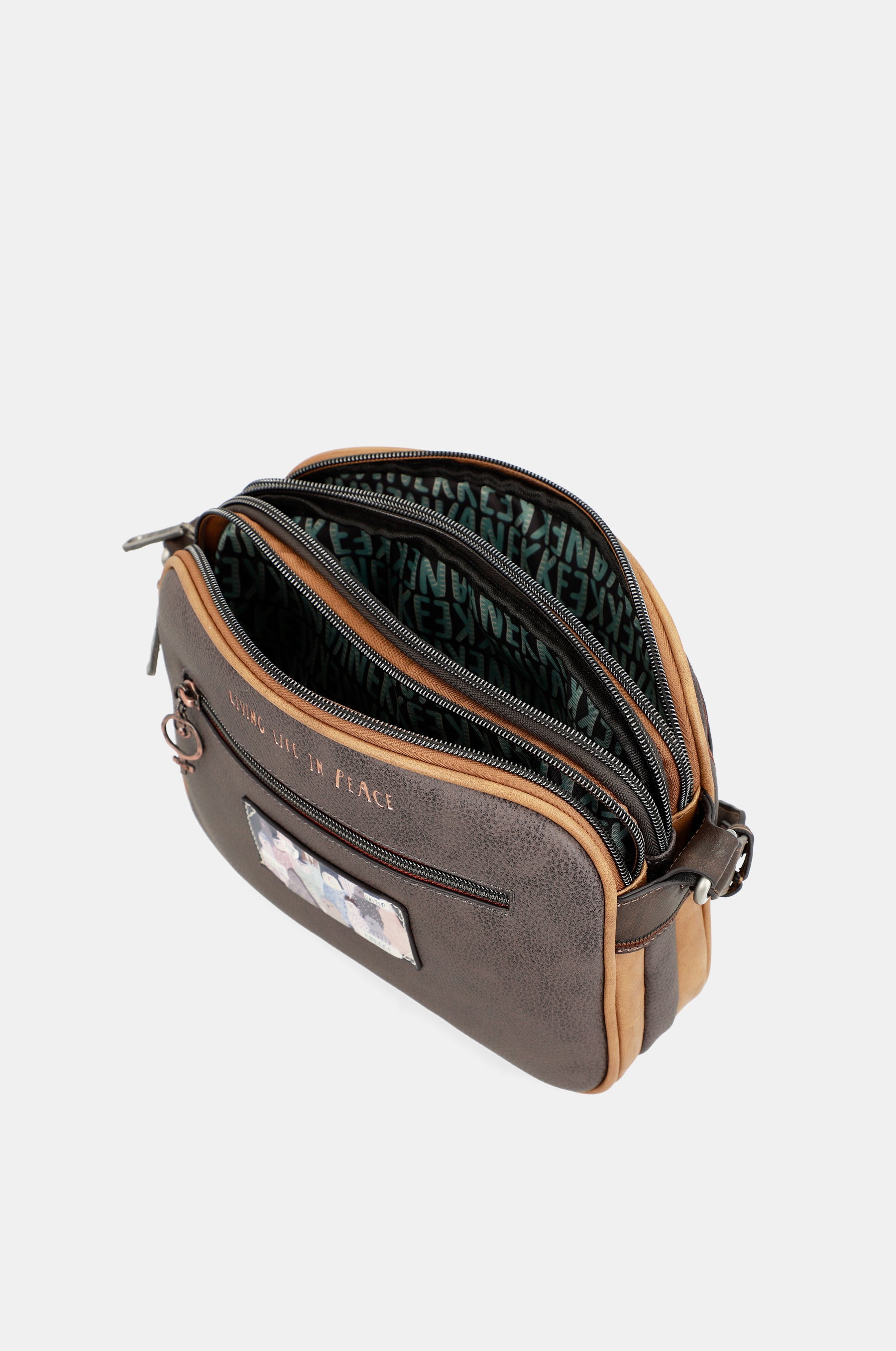 Triple compartment shoulder bag Voice