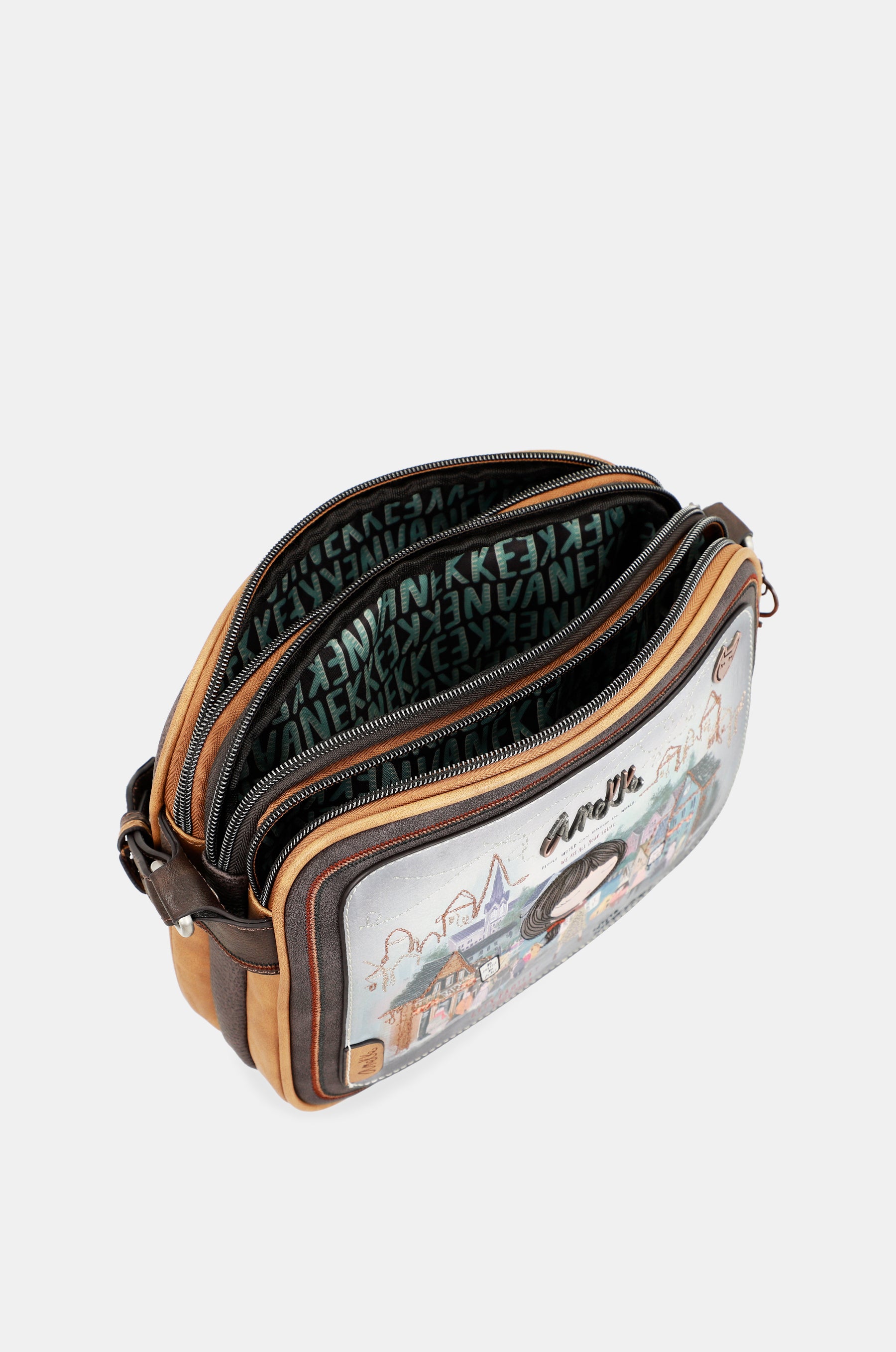 Triple compartment shoulder bag Voice
