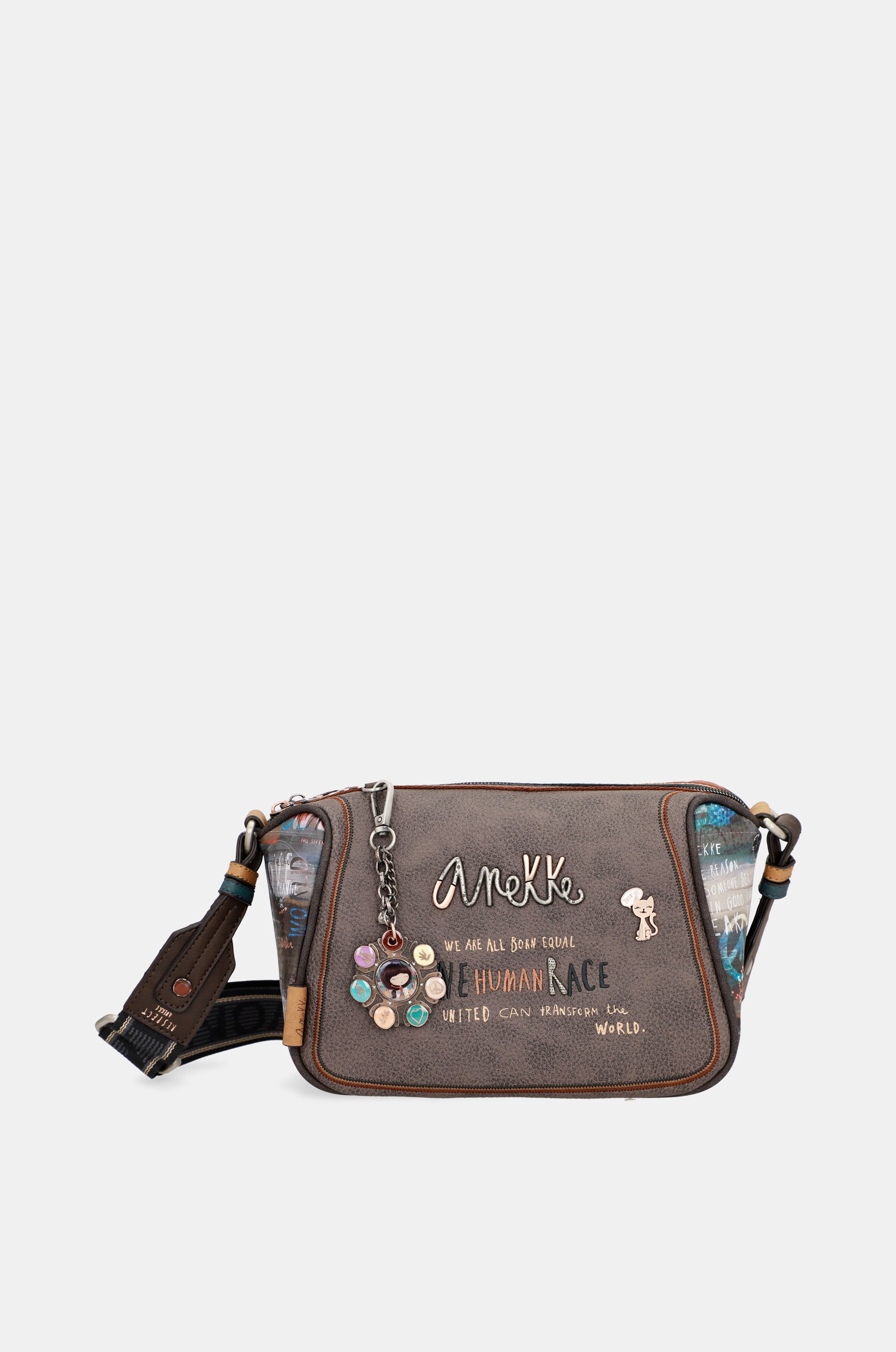 Respect printed shoulder bag