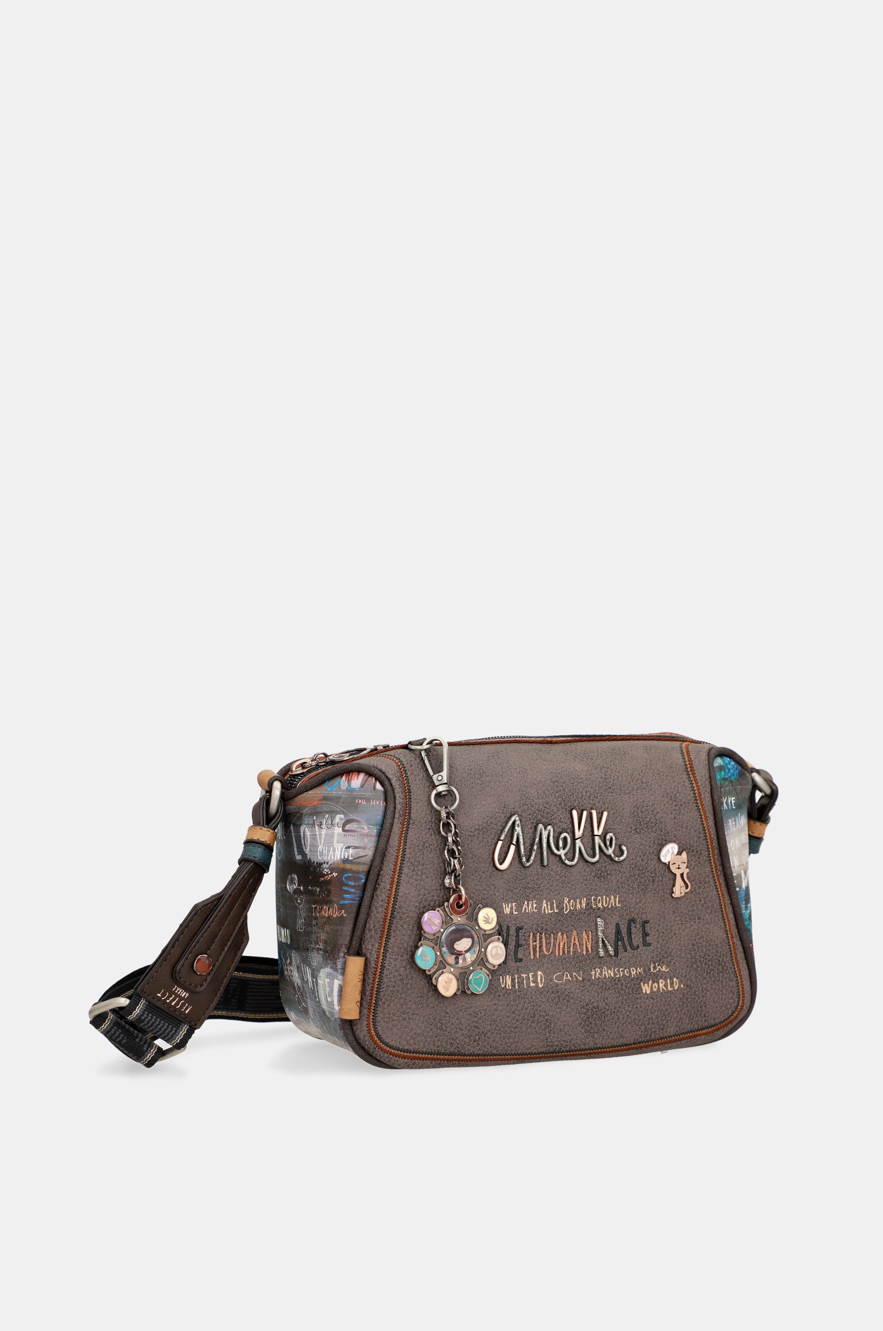 Respect printed shoulder bag