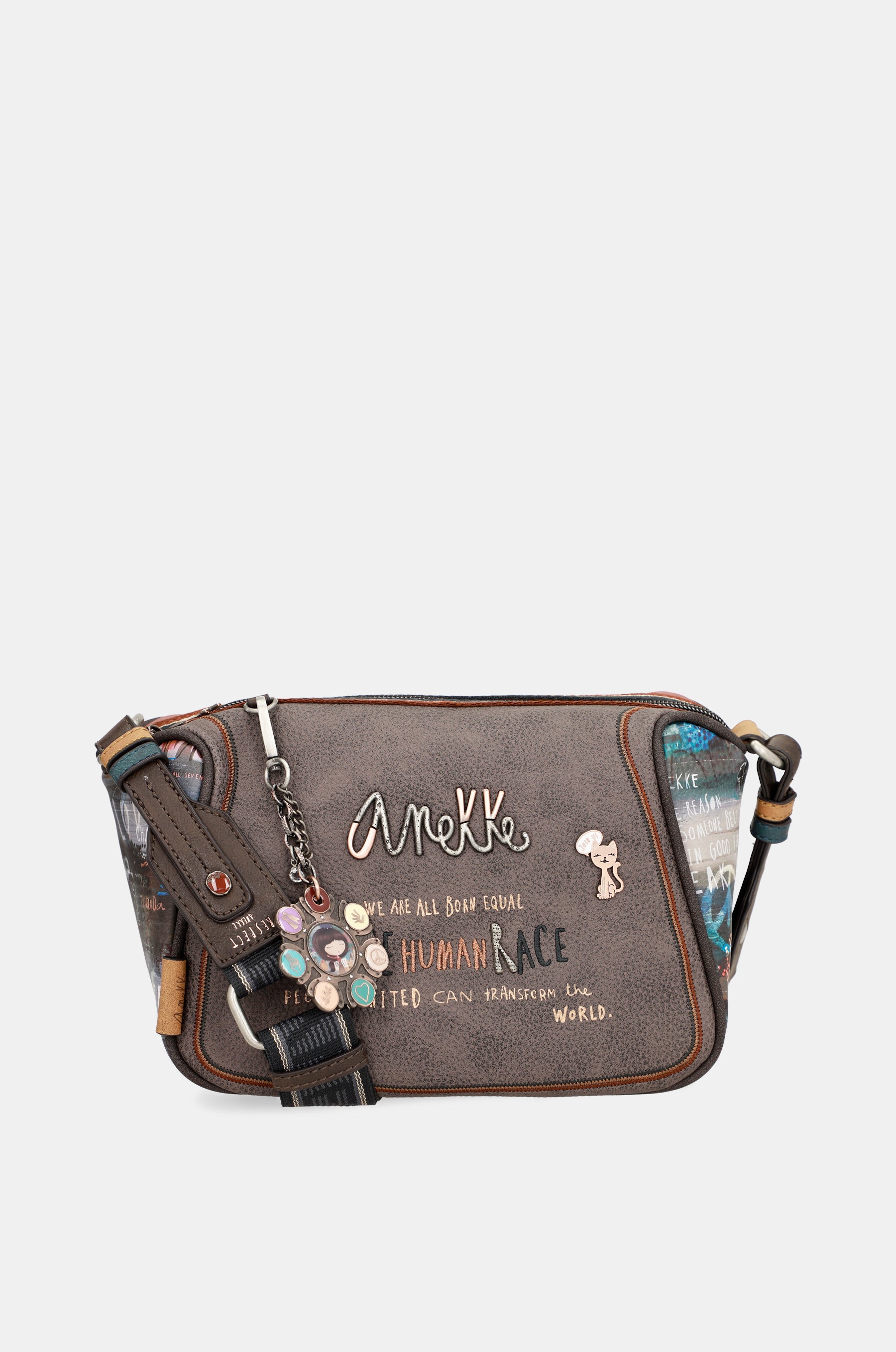 Respect printed shoulder bag