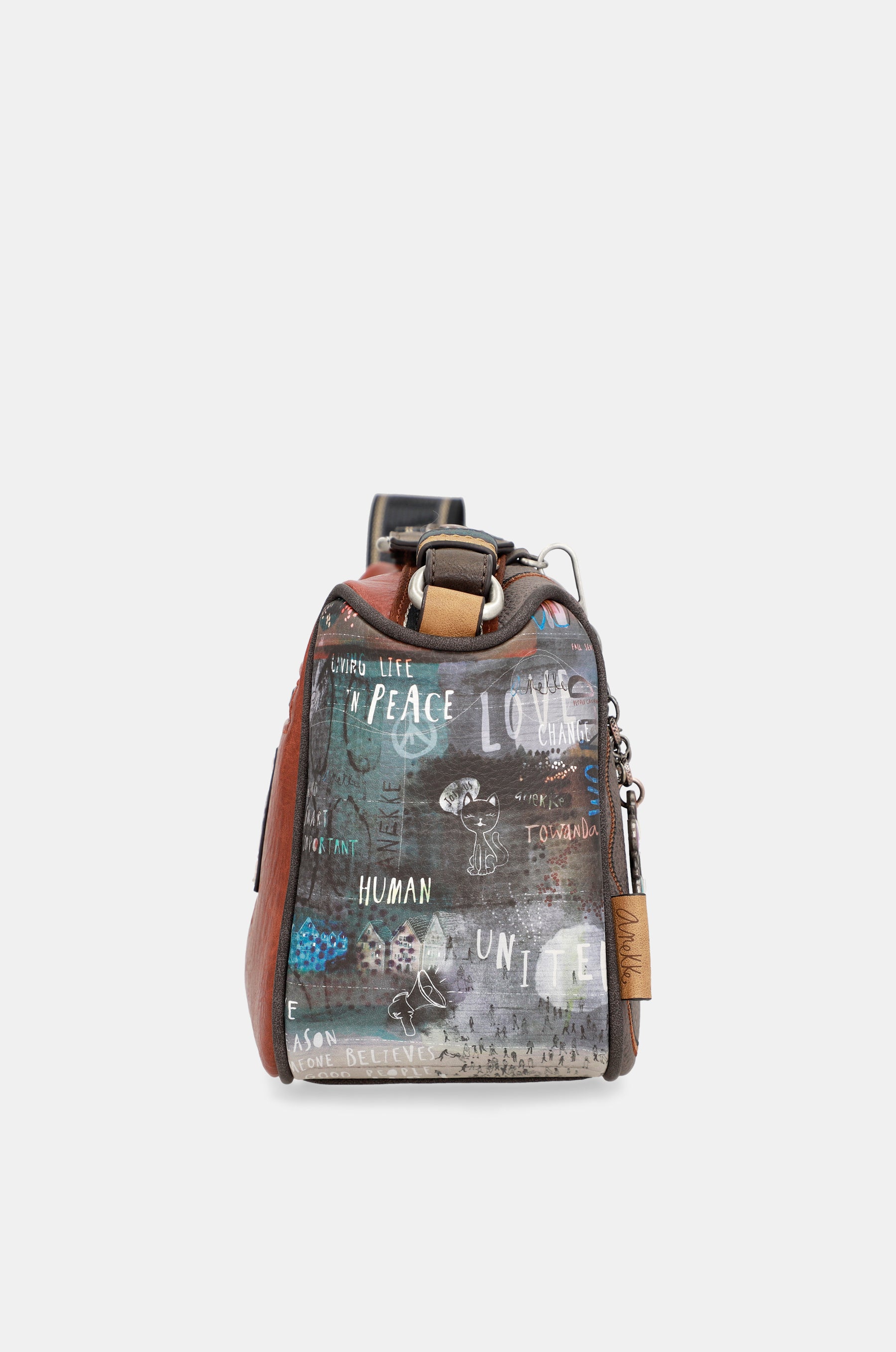 Respect printed shoulder bag