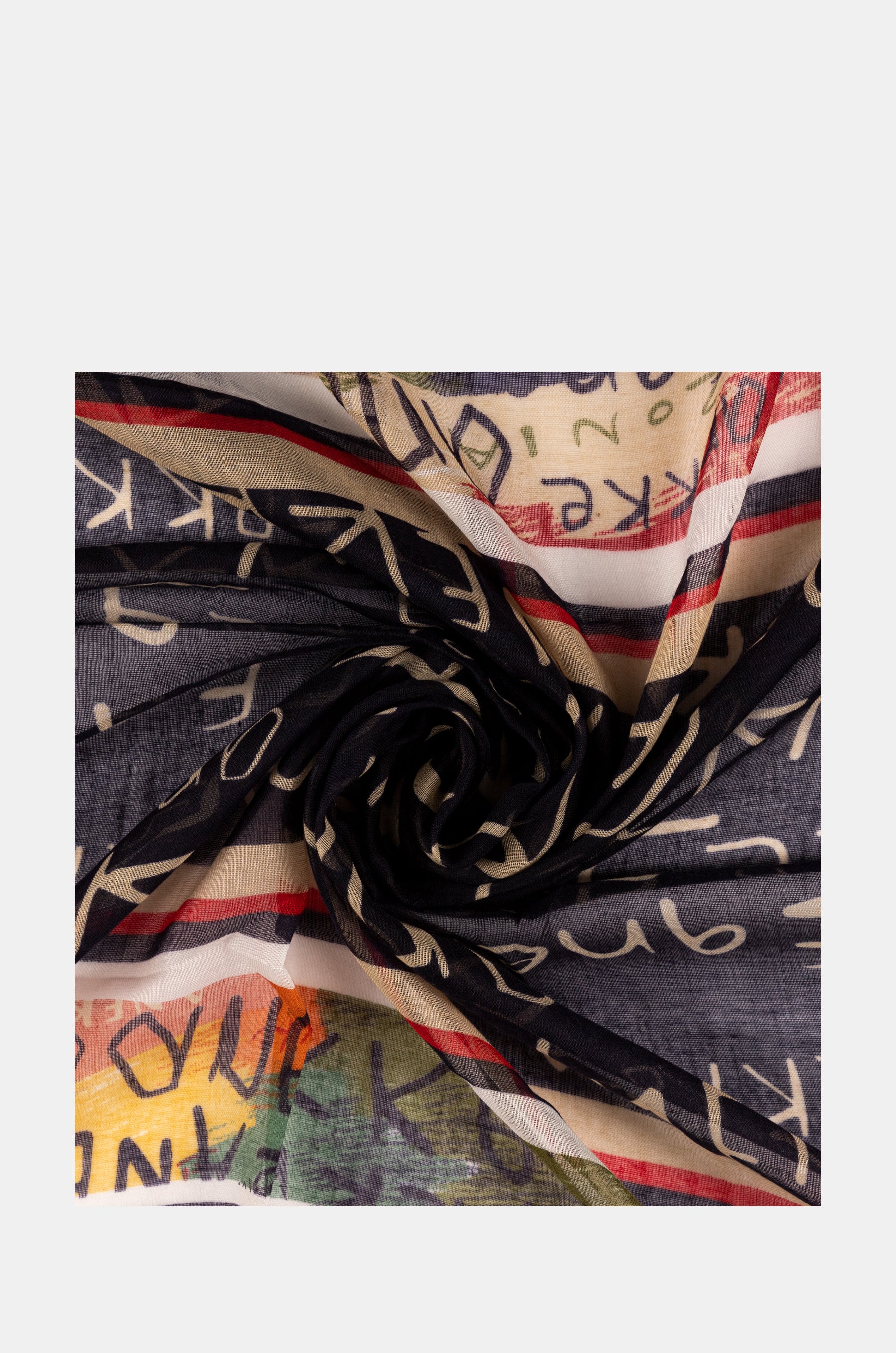 Magic Souls navy print scarf