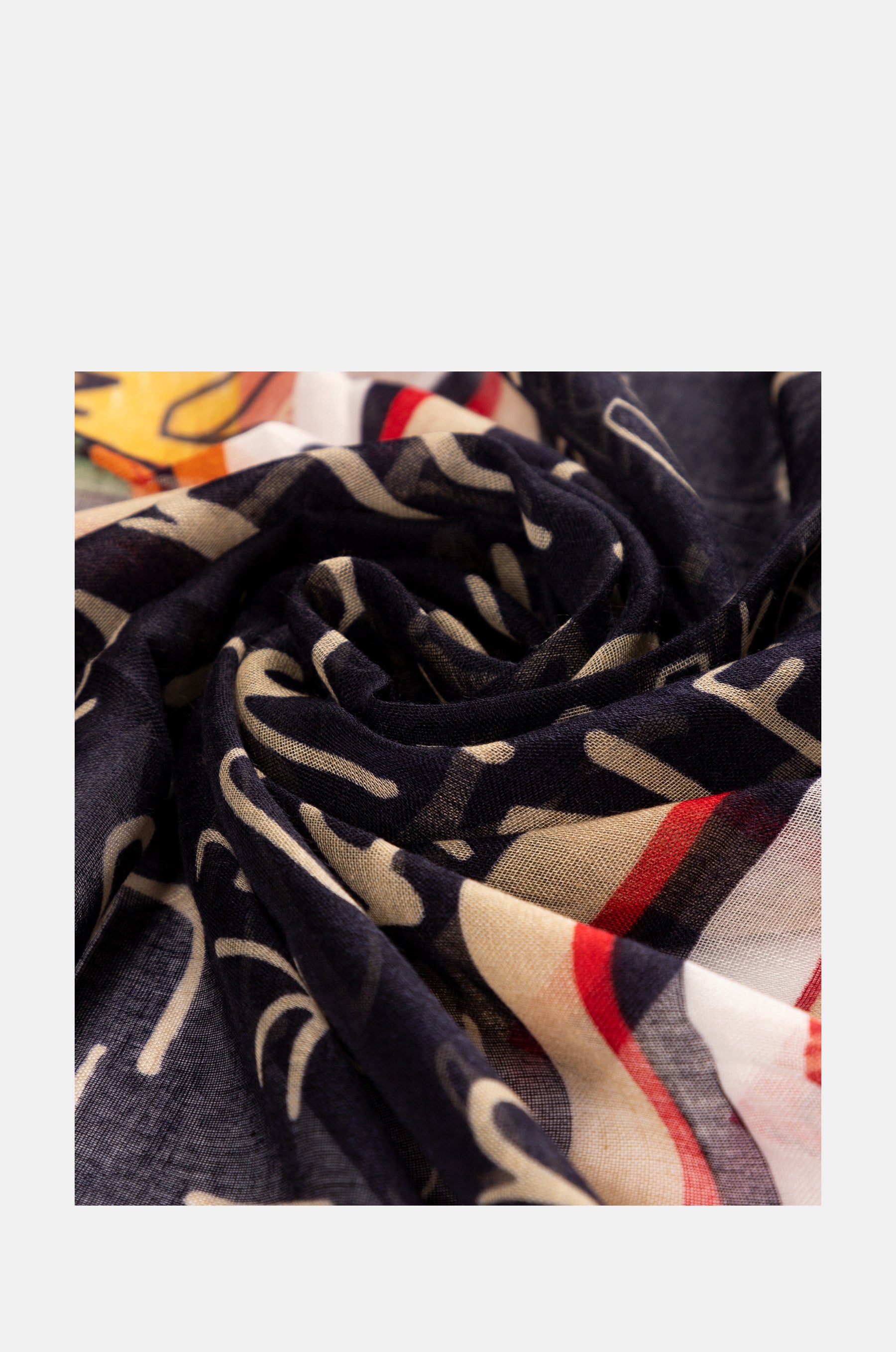 Magic Souls navy print scarf