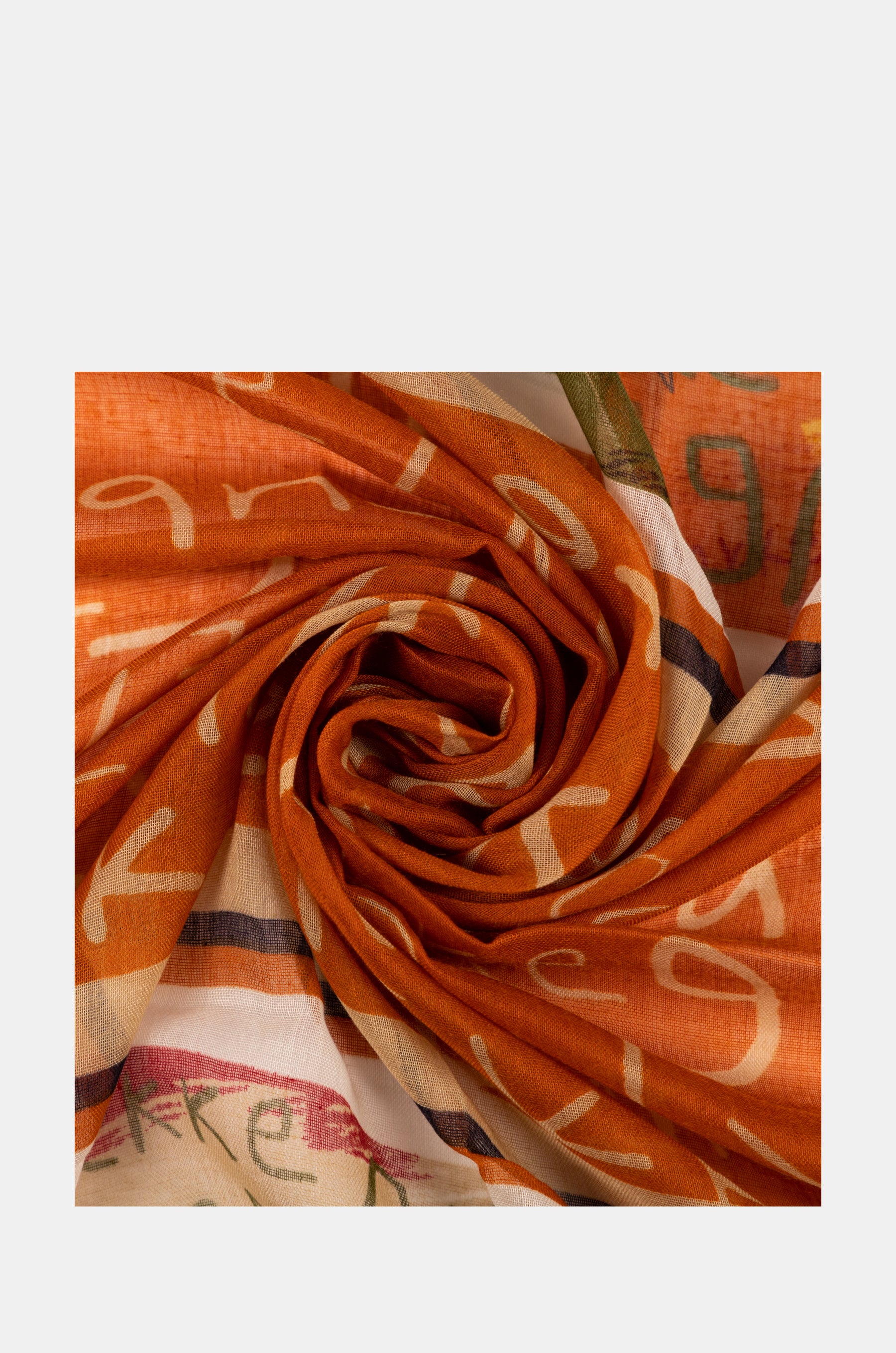 Magic Souls ochre print scarf