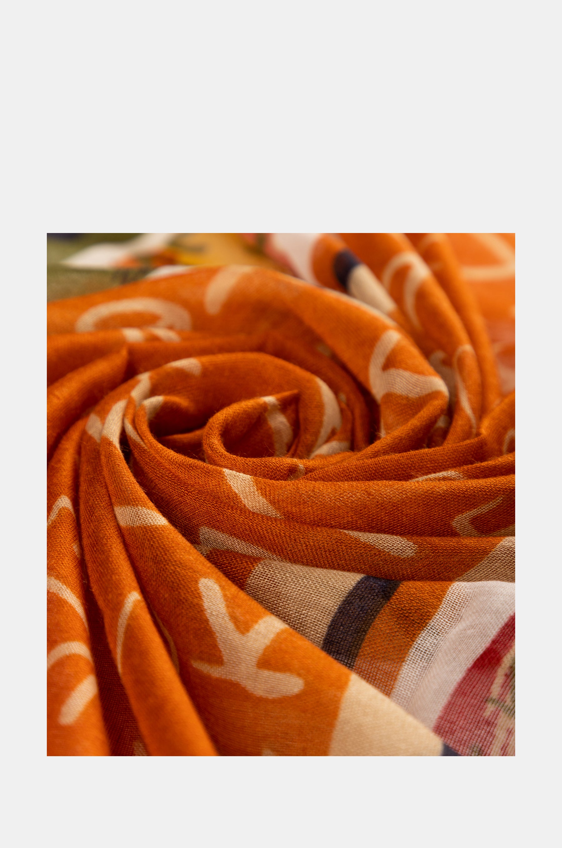 Magic Souls ochre print scarf