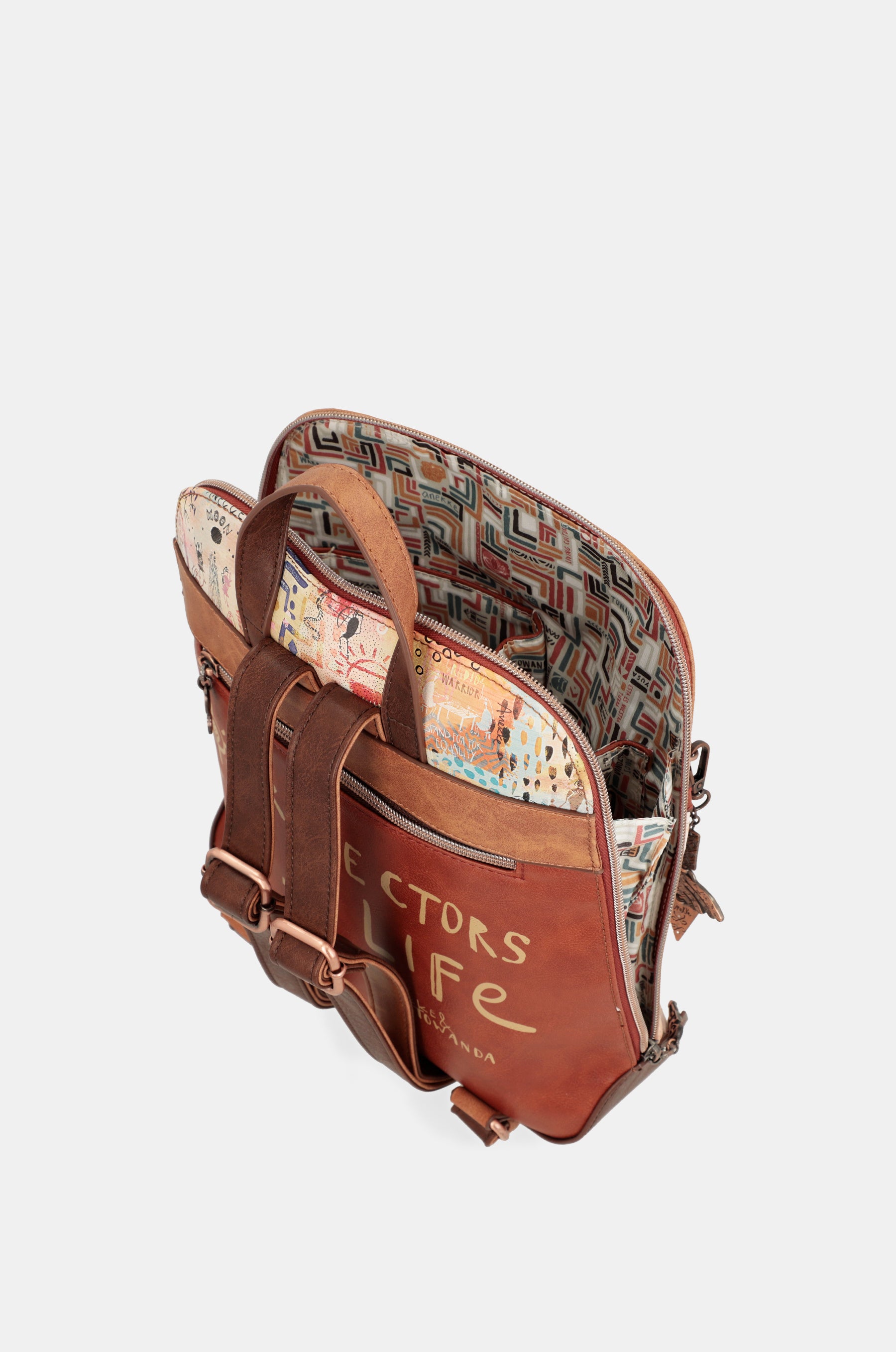 Menire ethnic print backpack for strollers