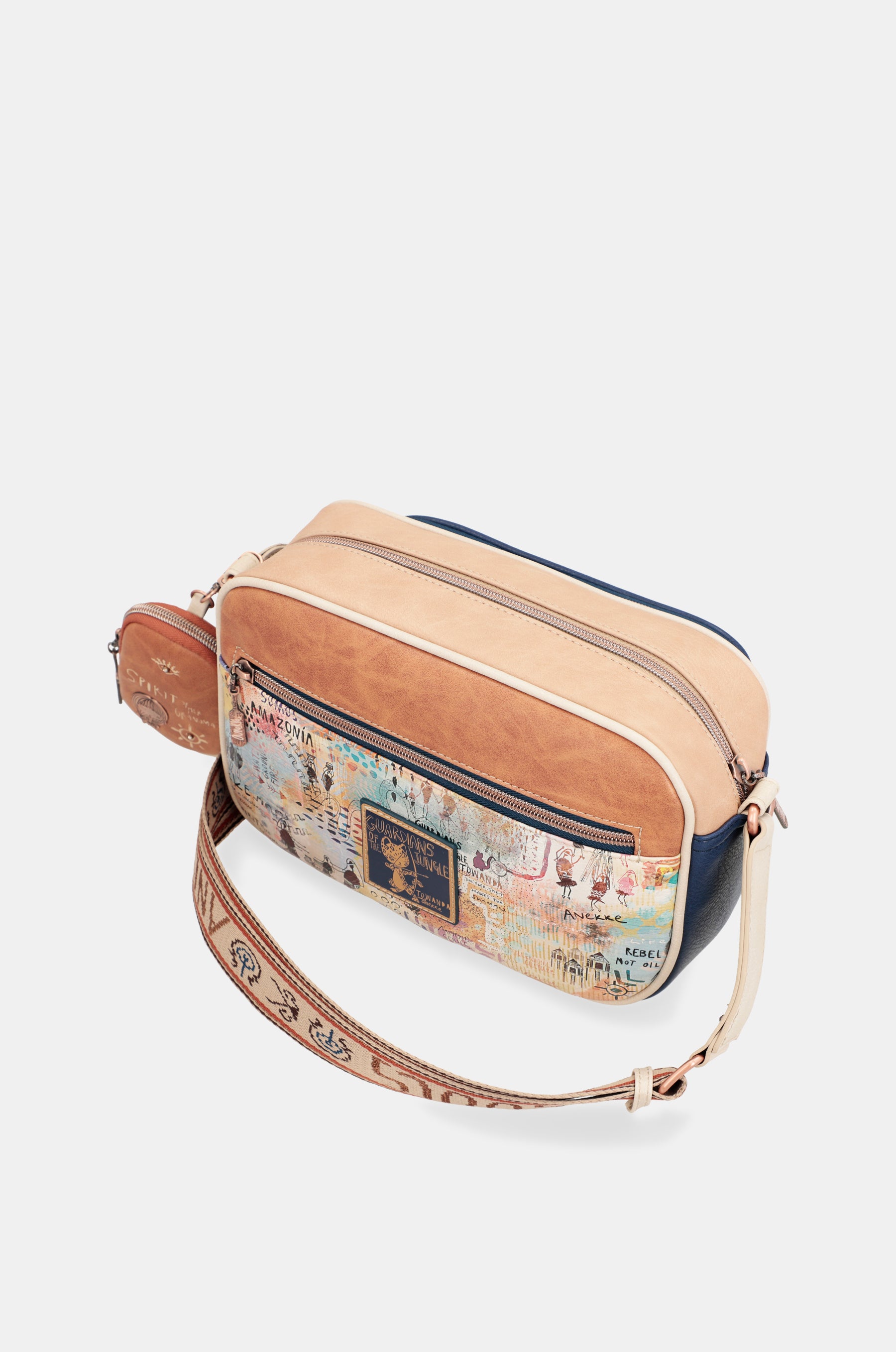 Tribe navy blue crossbody bag