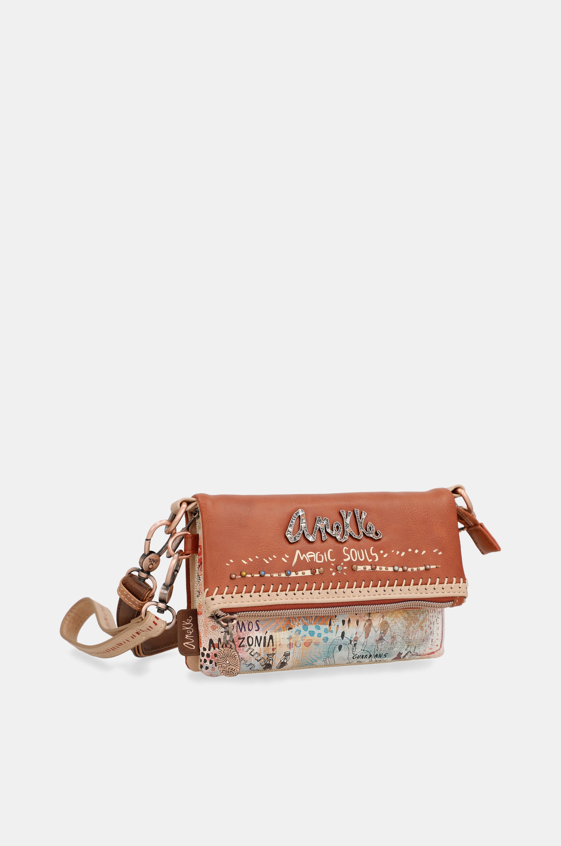Tribe small crossbody bag with 2 compartments