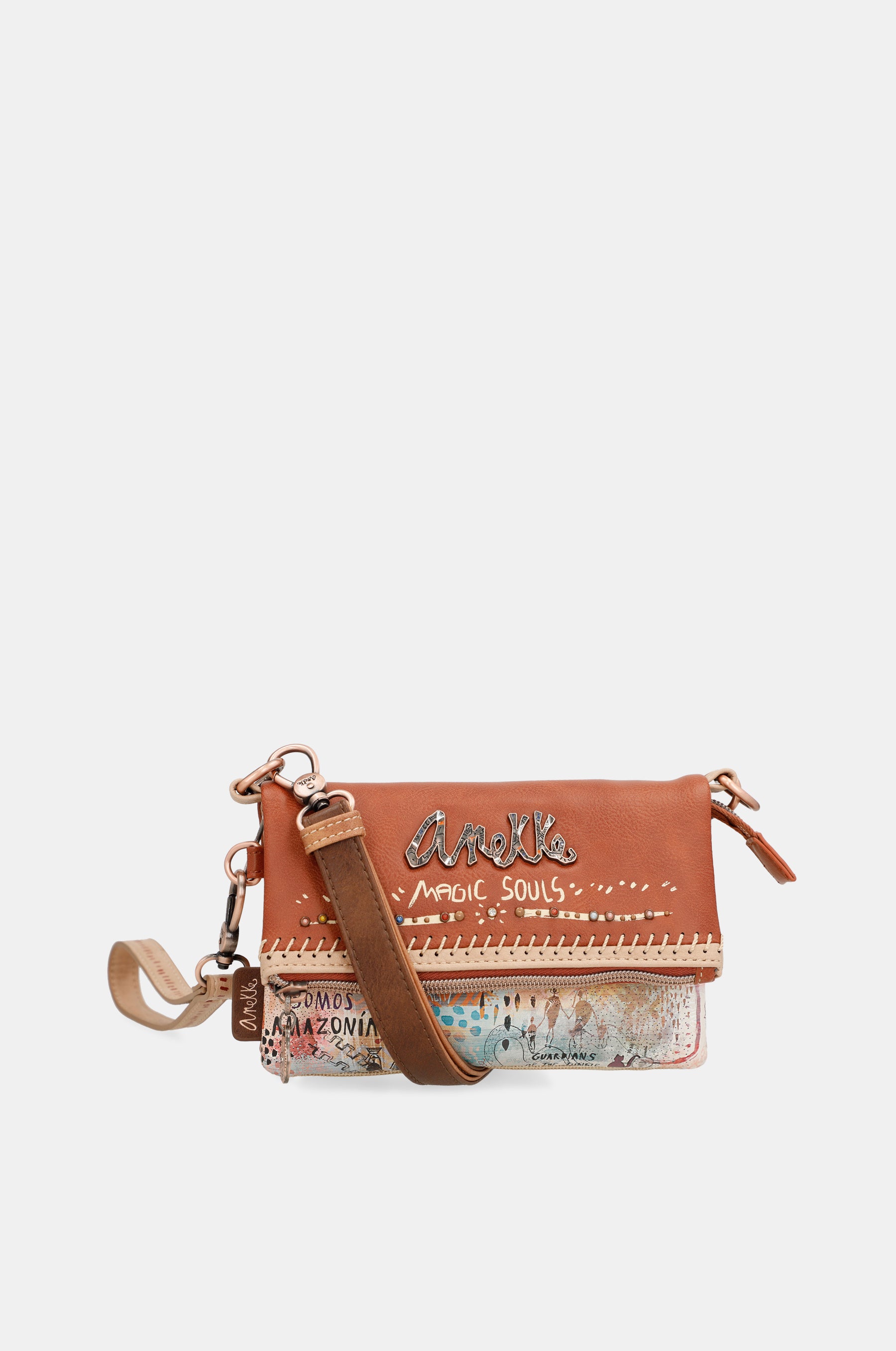 Tribe small crossbody bag with 2 compartments