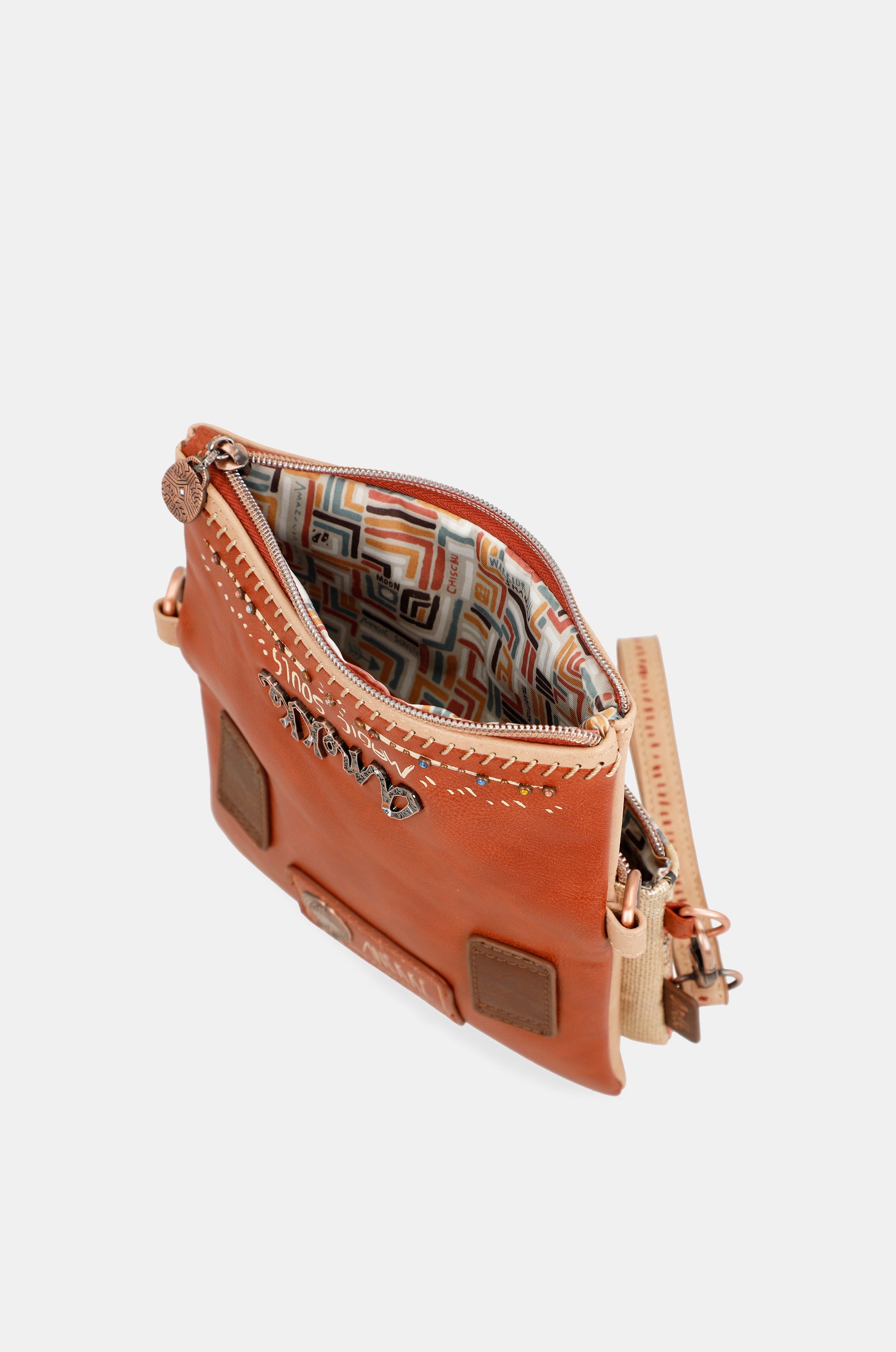 Tribe small crossbody bag with 2 compartments