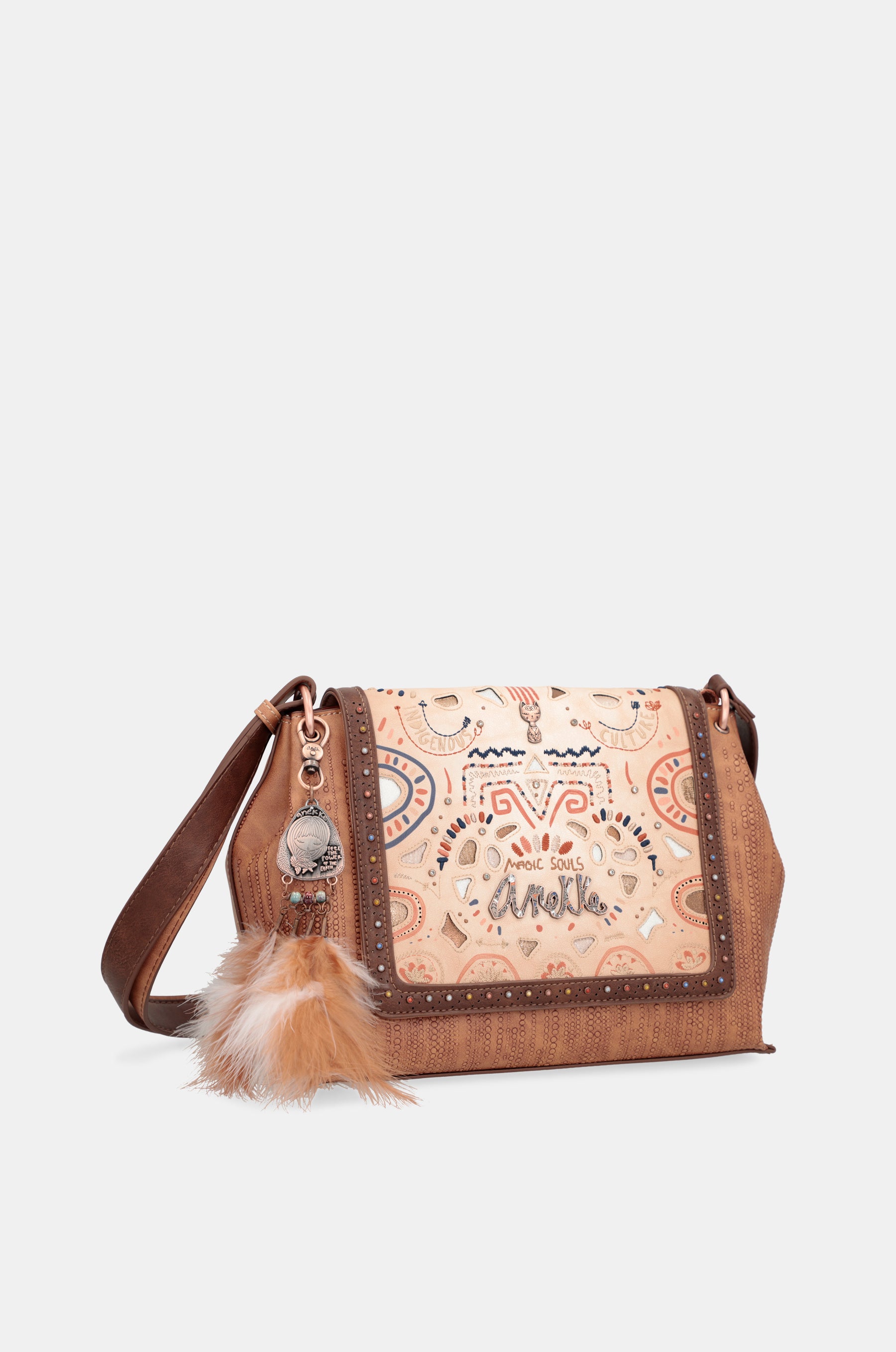 Tribe flap crossbody bag