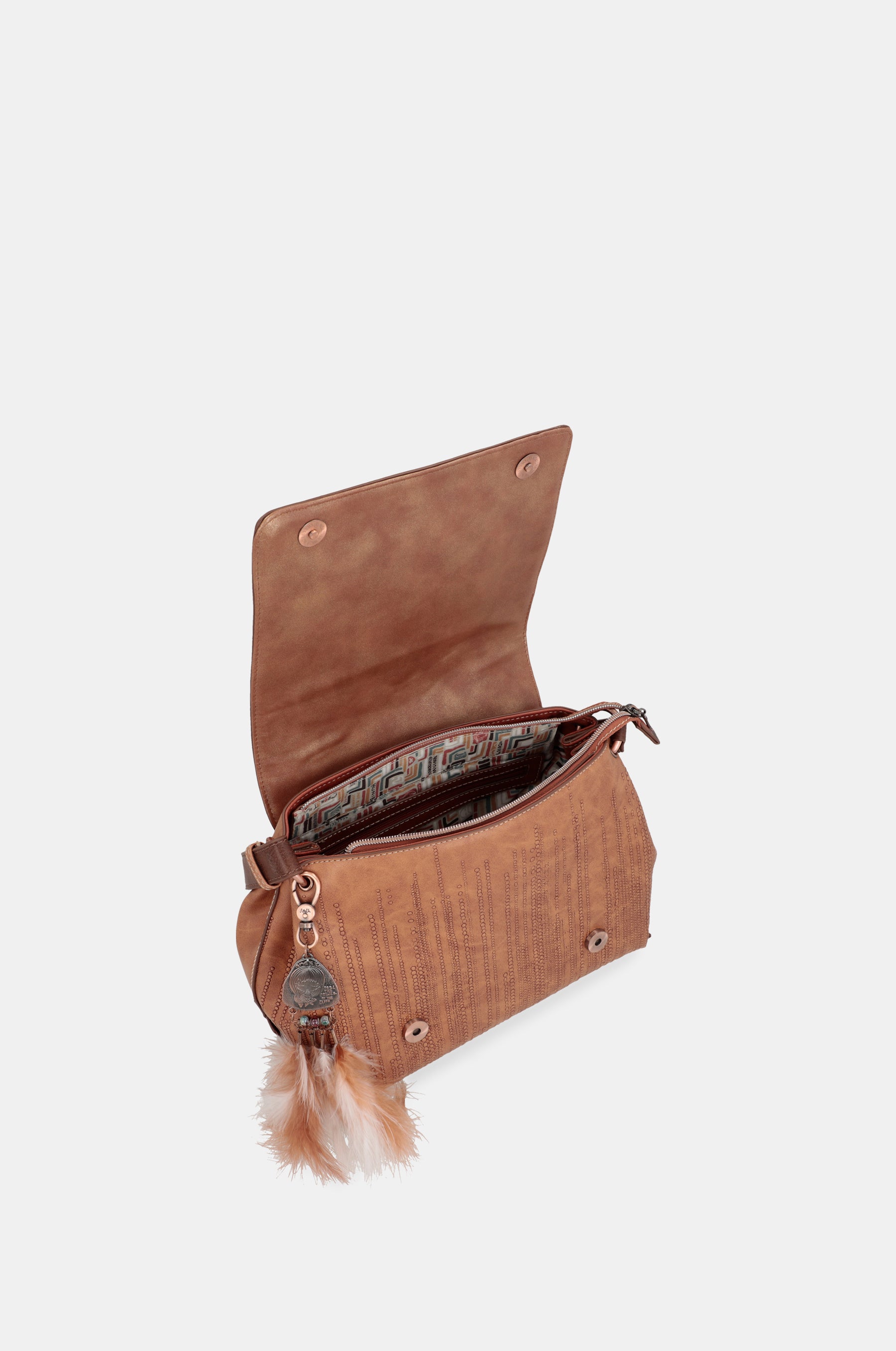 Tribe flap crossbody bag
