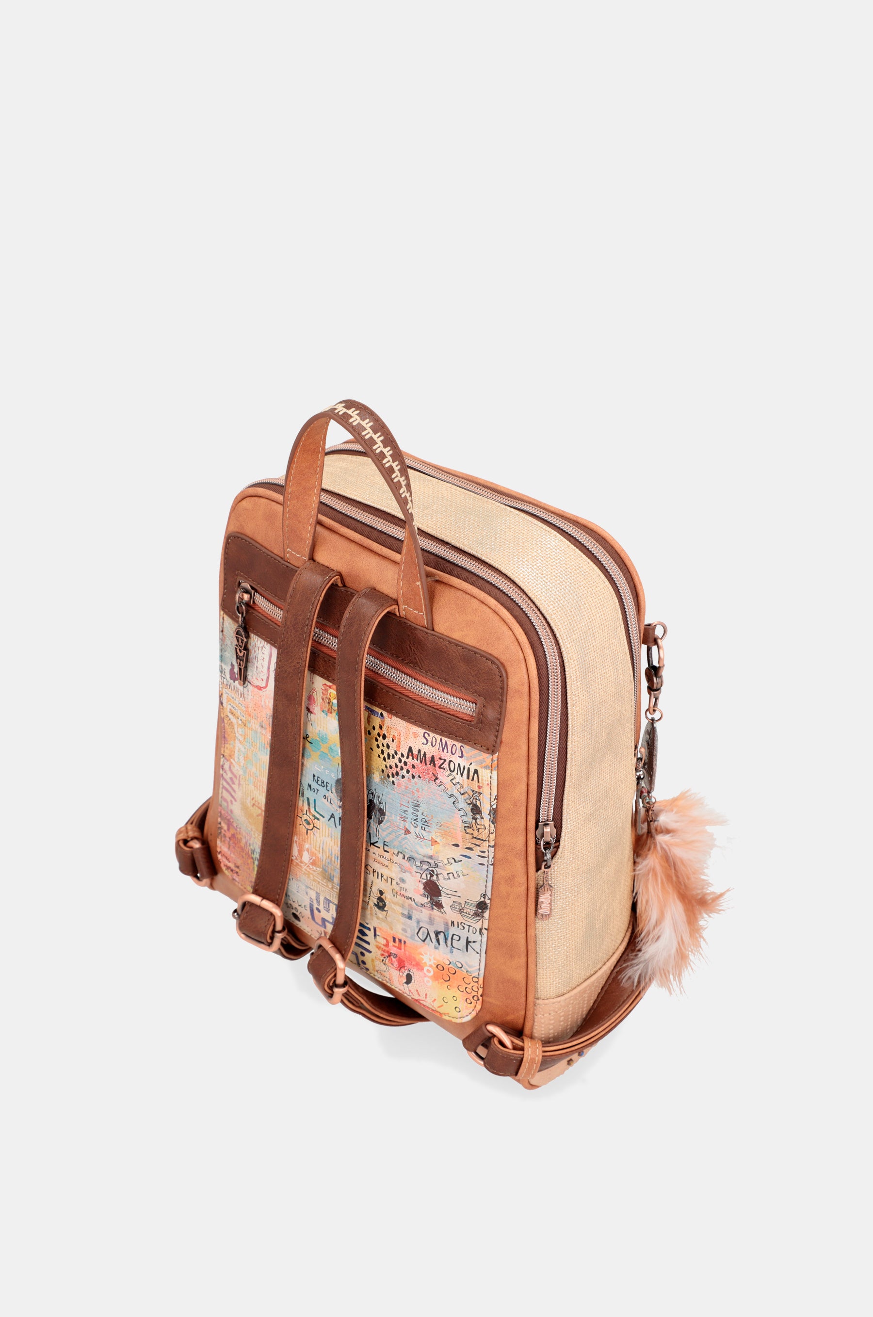 Tribe double compartment crossbody bag