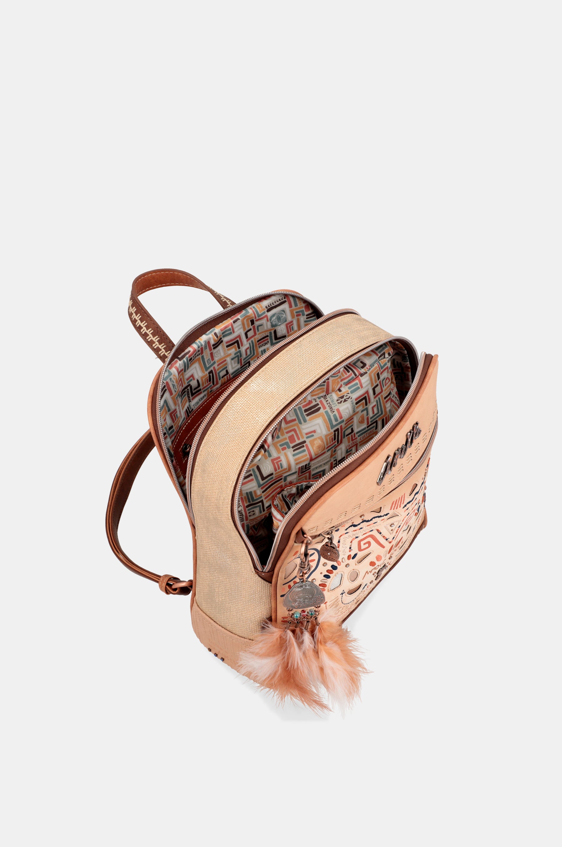 Tribe double compartment crossbody bag