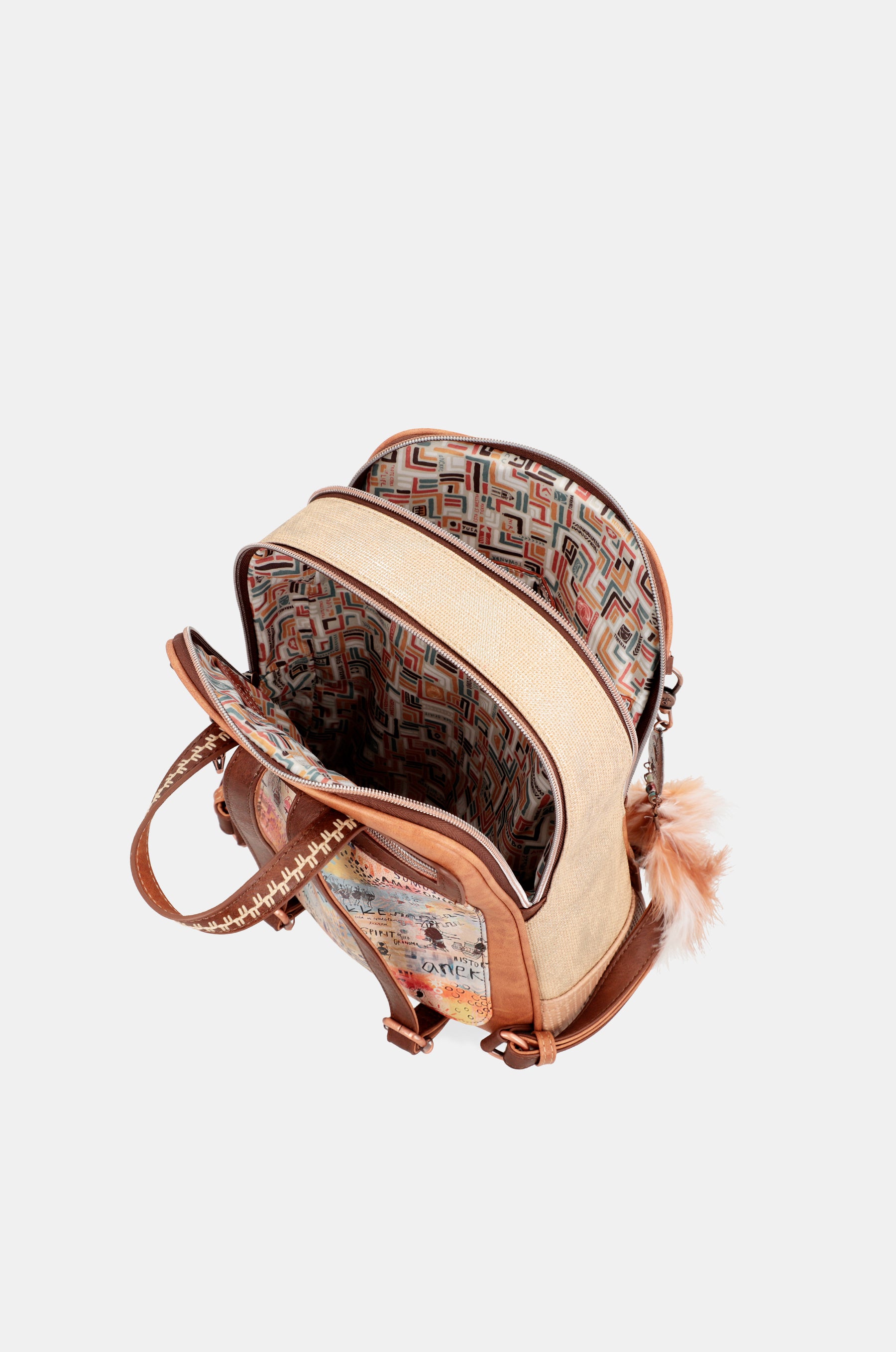 Tribe double compartment crossbody bag
