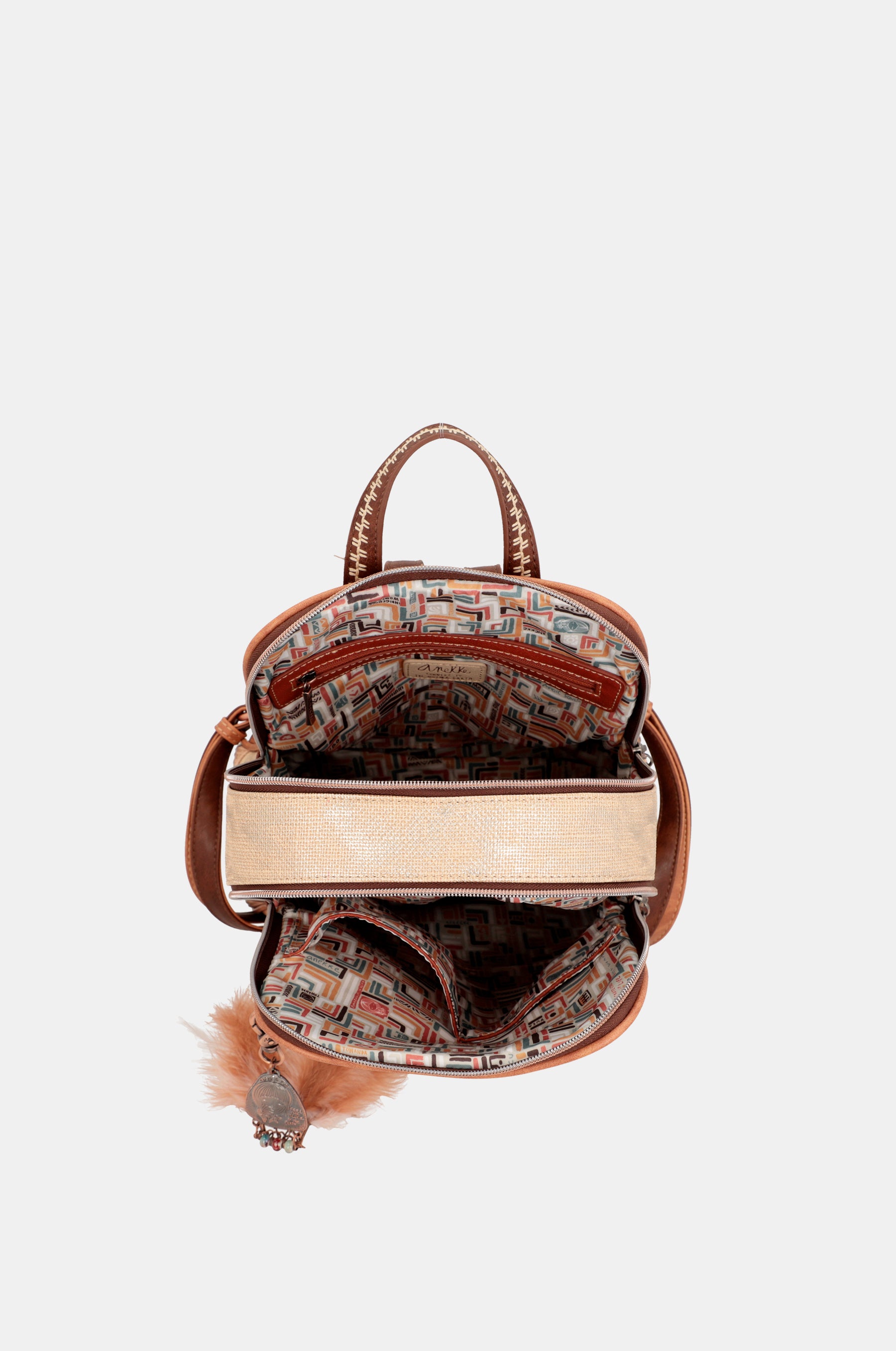 Tribe double compartment crossbody bag