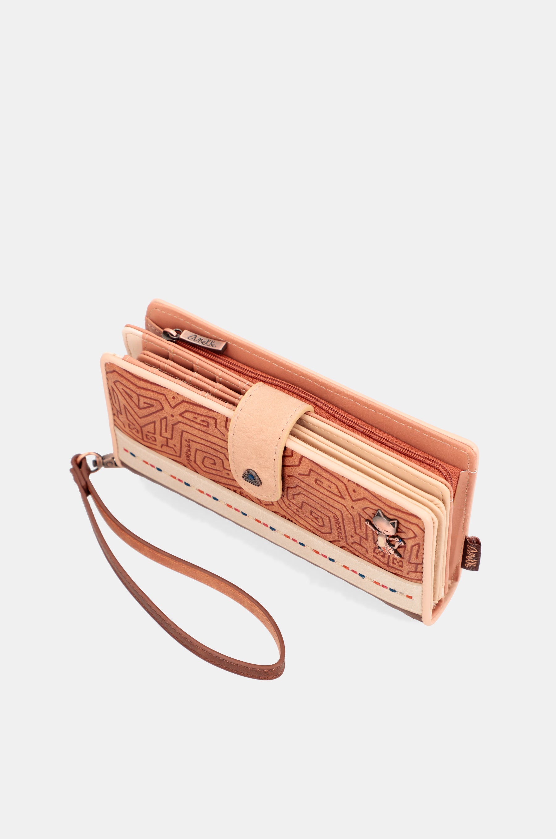 Tribe large brown RFID wallet
