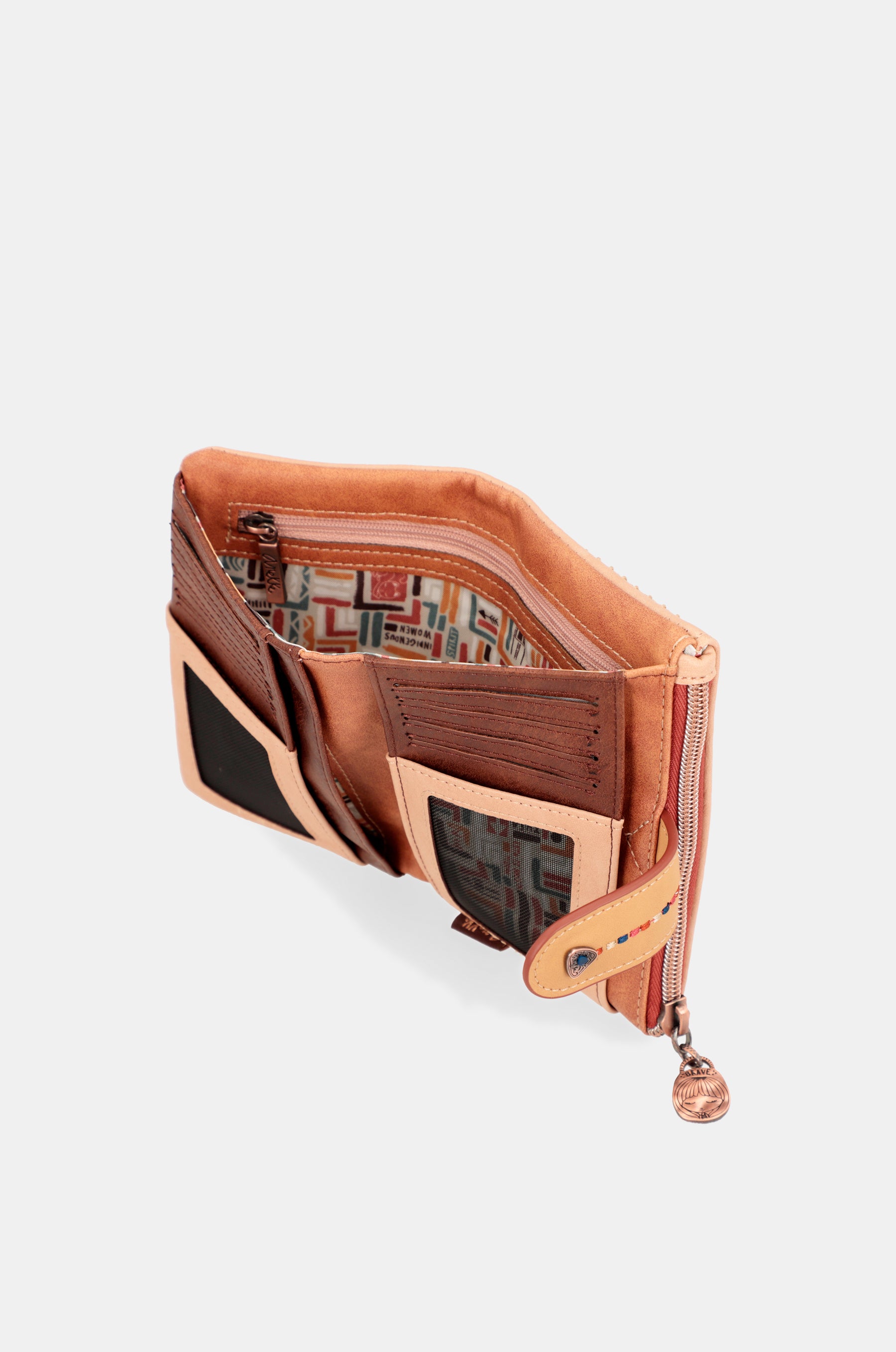 Tribe medium brown RFID wallet
