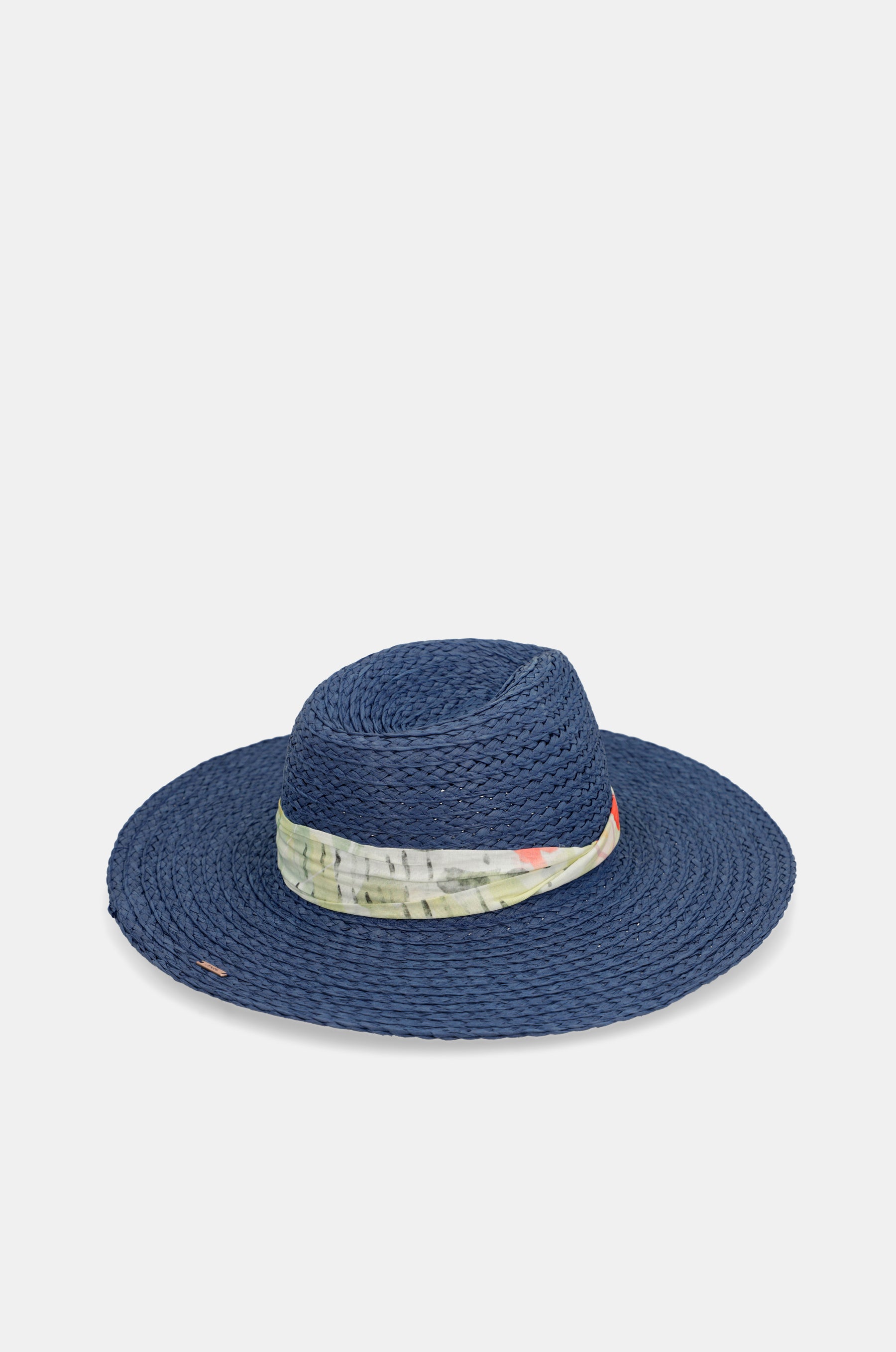 Navy blue raffia hat