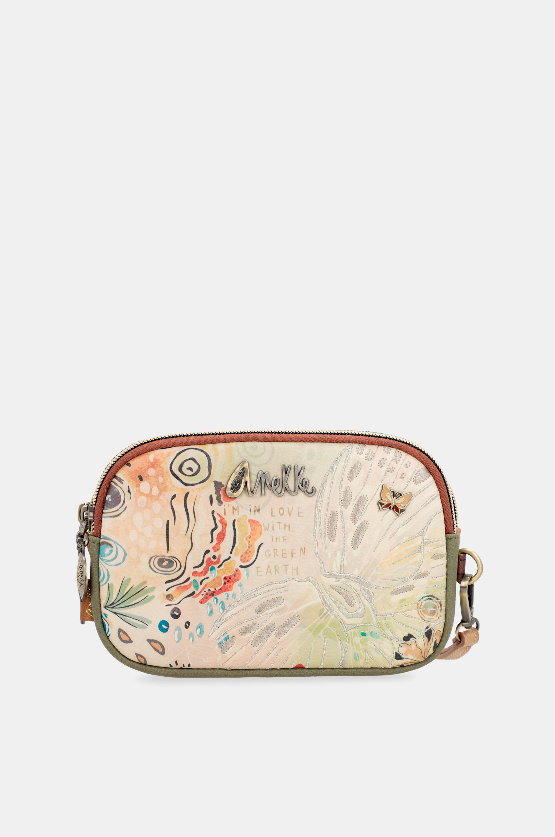 Butterfly tote bag with double compartment
