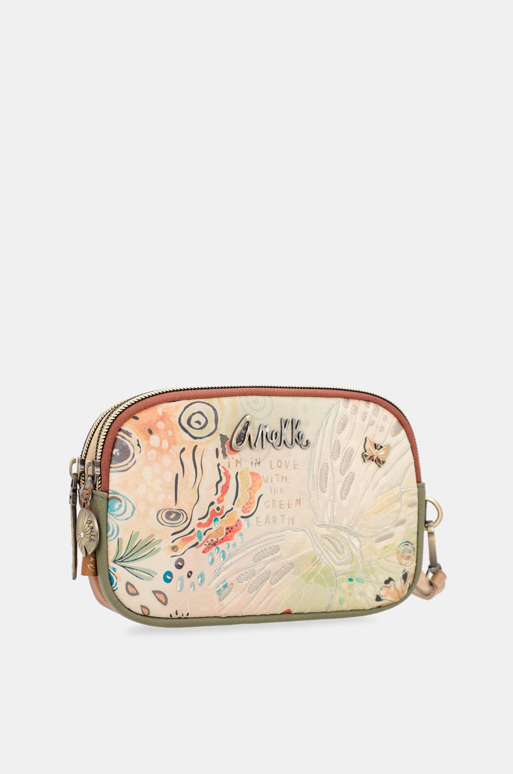 Butterfly tote bag with double compartment