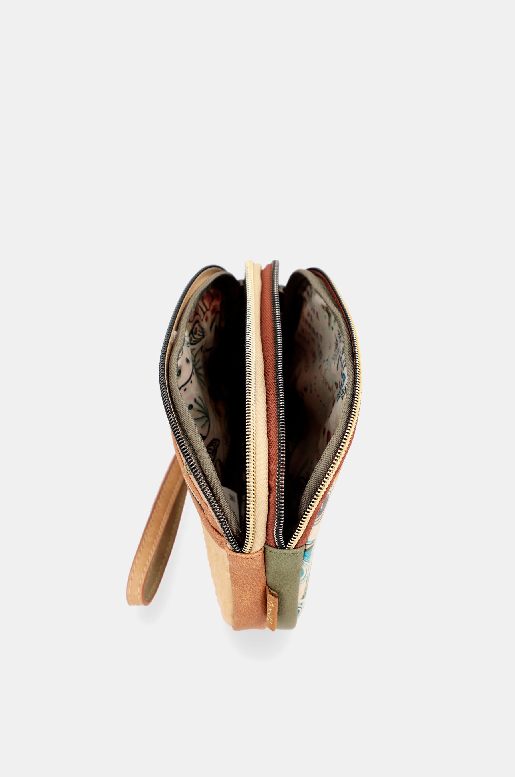 Butterfly tote bag with double compartment