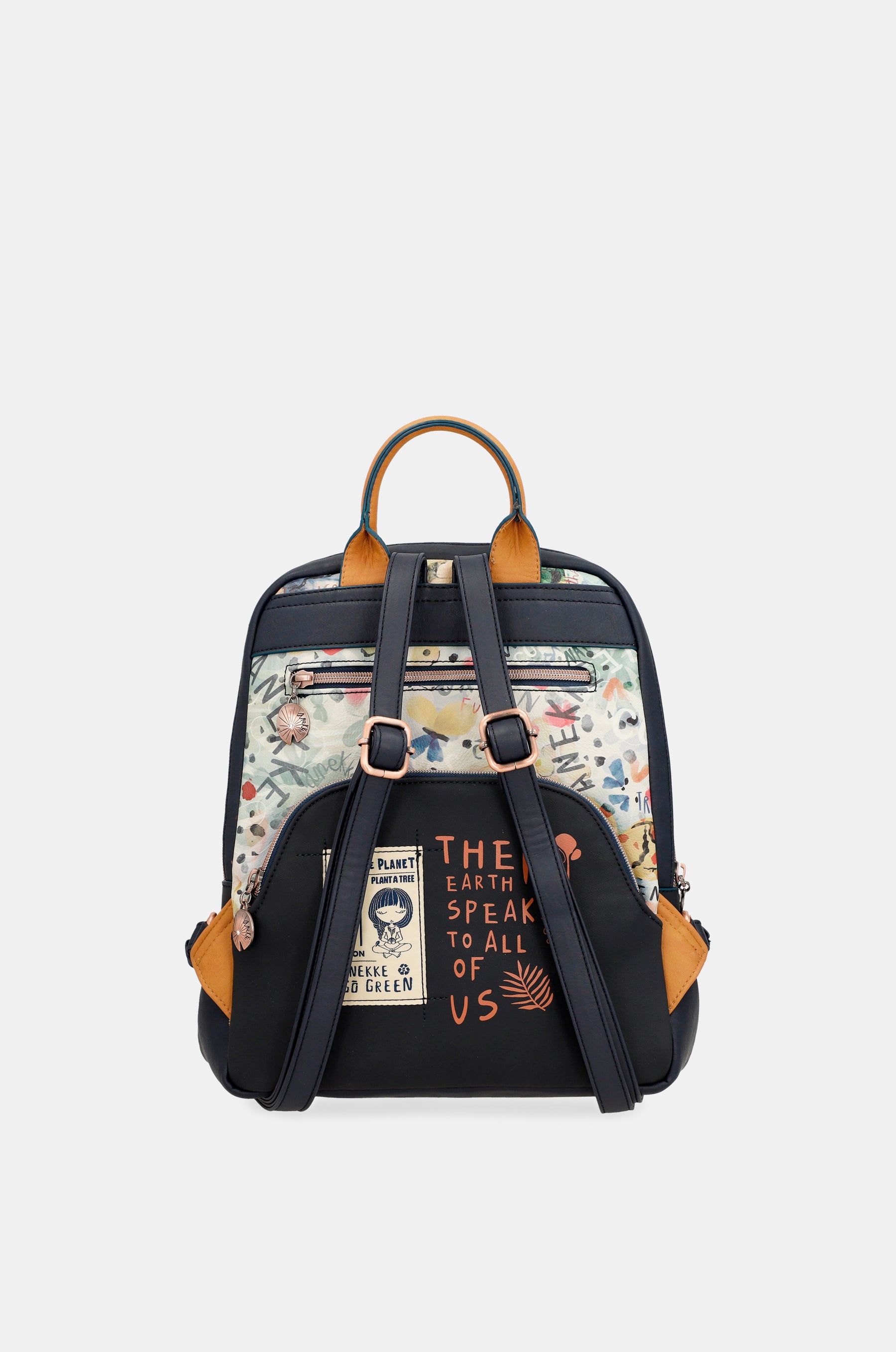 Nature Pachamama printed backpack for walking