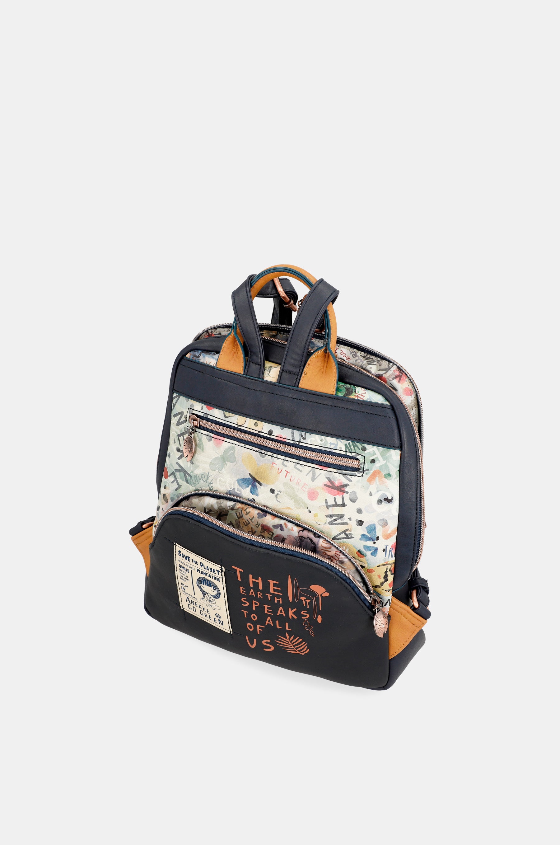 Nature Pachamama printed backpack for walking