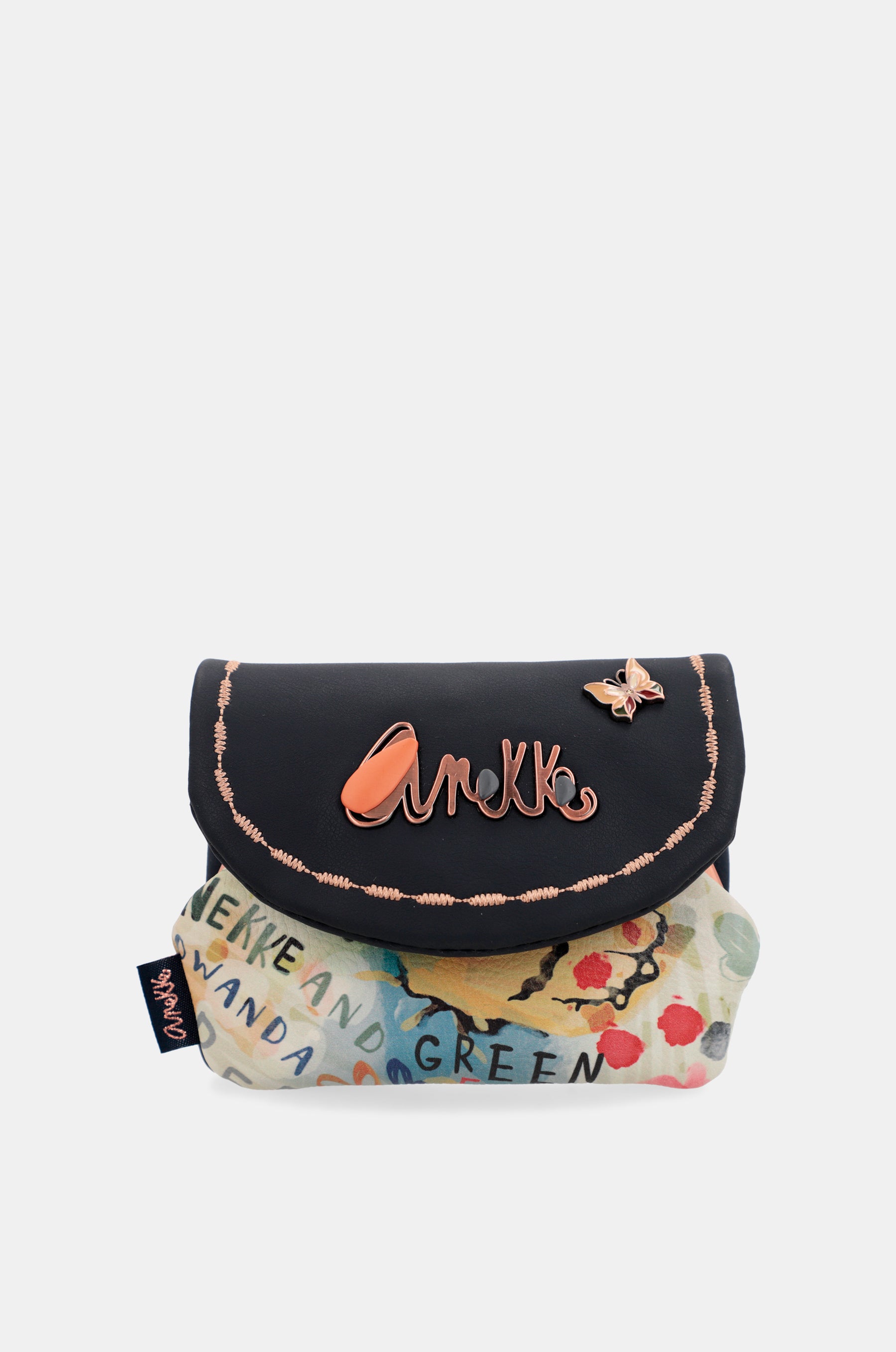 Nature Pachamama navy blue flap wallet