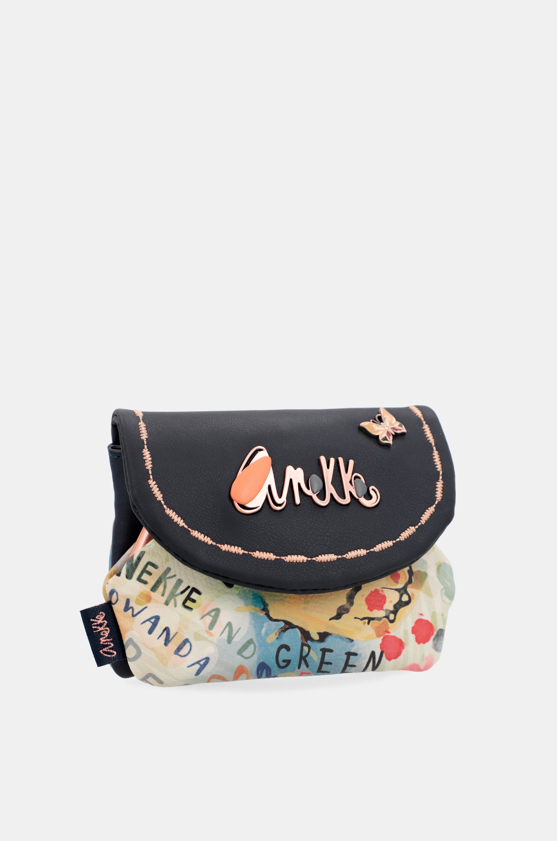 Nature Pachamama navy blue flap wallet